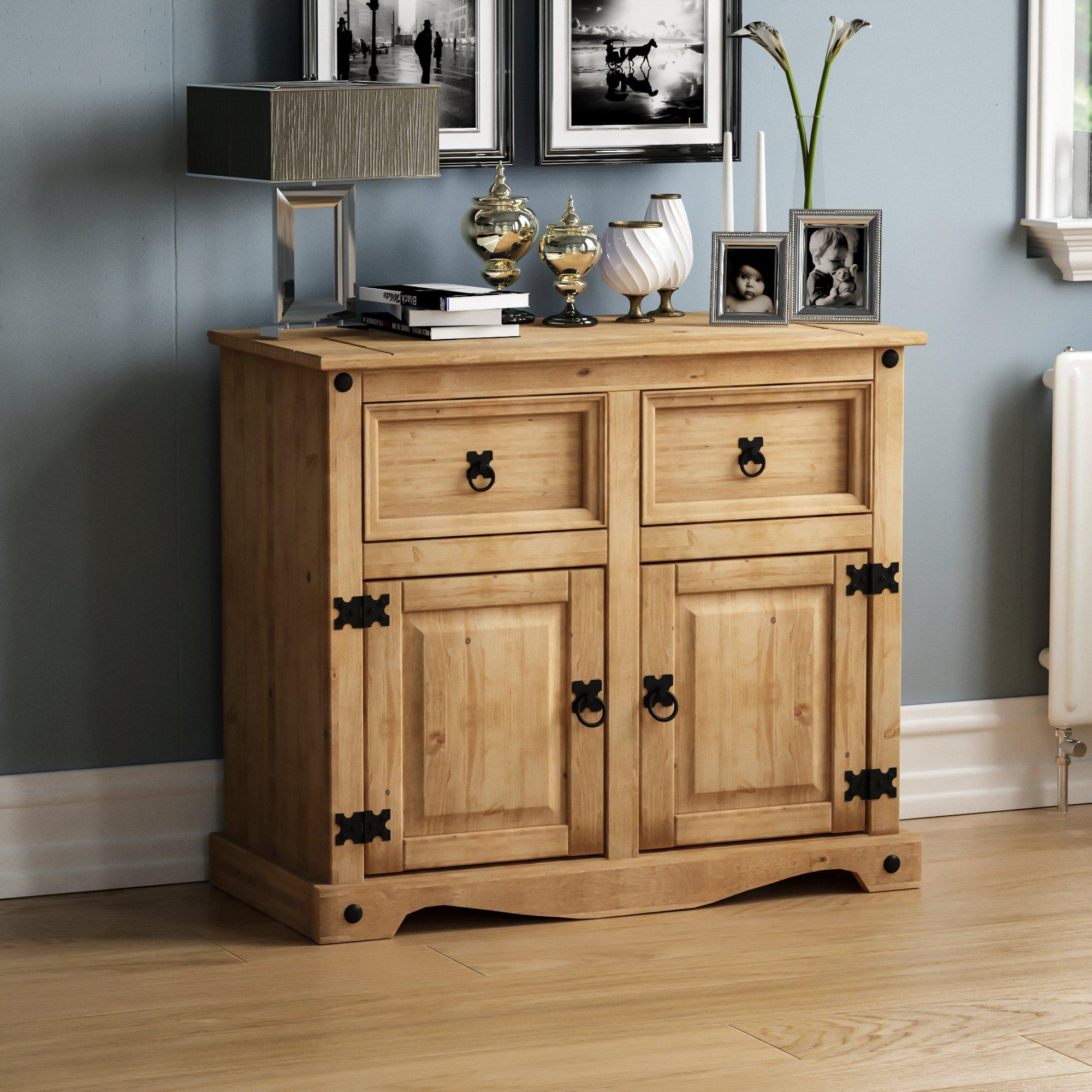 Pine - Lassic - Vida Designs Corona 2 Door 2 Drawer Sideboard - 1