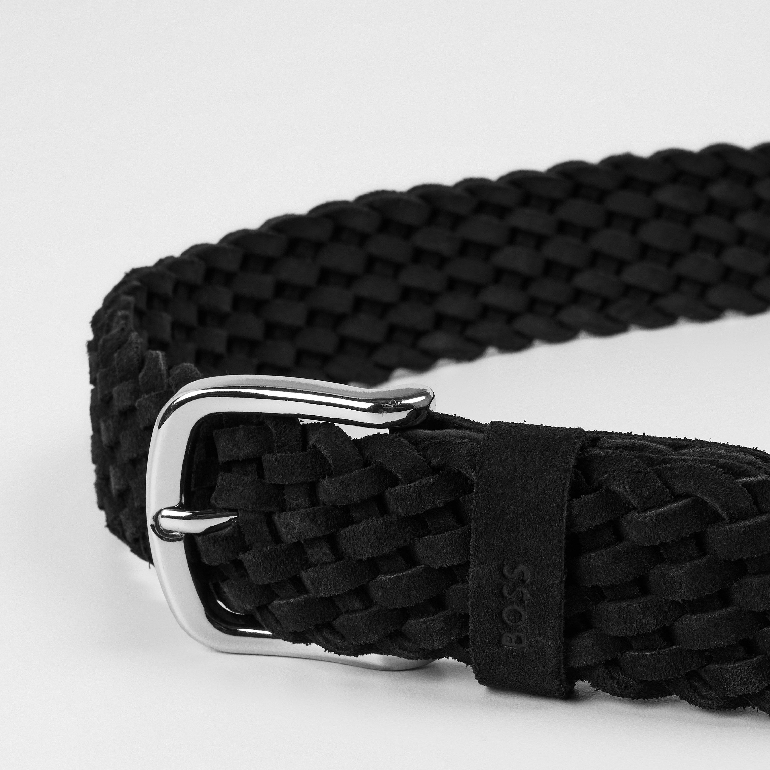 Dark Blue - Boss - Men's Sash Leather Belt - 4