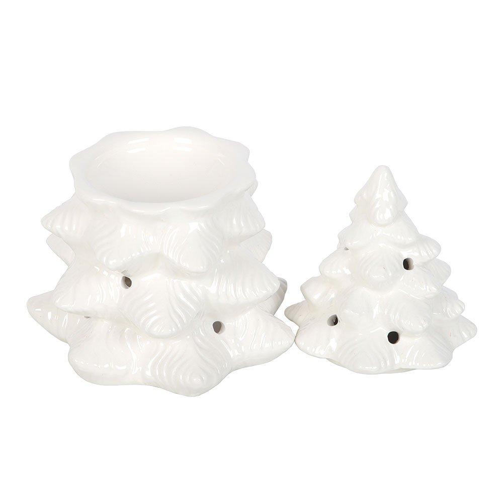 White - Something Different - White Fir Tree Oil Burner and Wax Warmer - 3