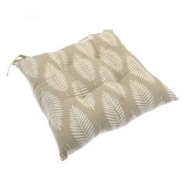 Country Club Chair Cushion Leaves Design Pure Cotton 38x38cm