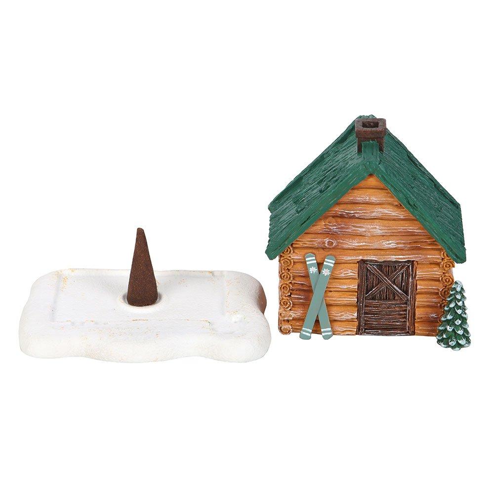 Brown - Something Different - Cabin Ski Chalet Incense Cone Holder - 3