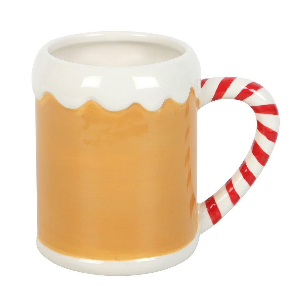 Brown - Something Different - Candy Cane Gingerbread House Mug - 4