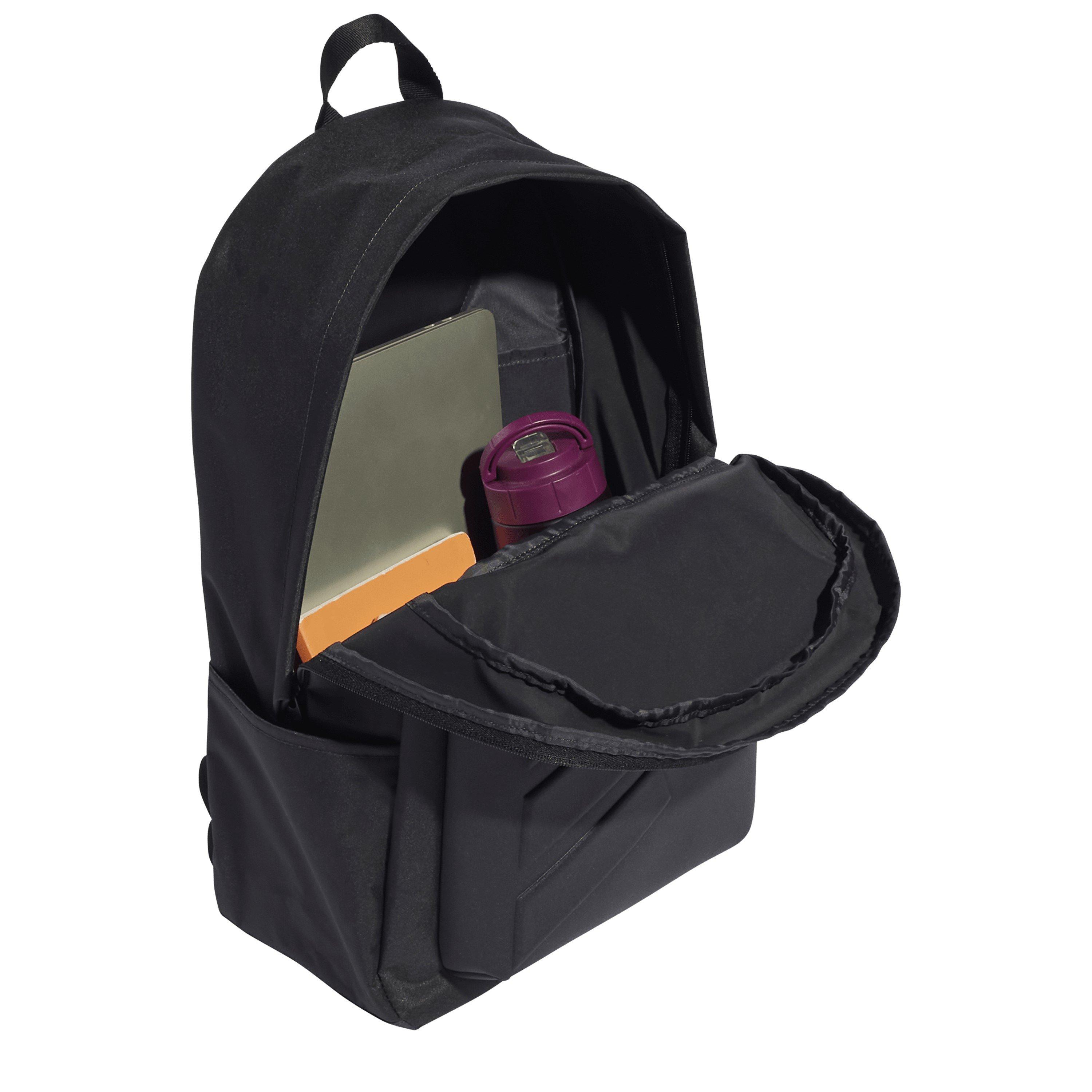 Black - adidas - Essentials Embossed Logo Backpack Adults - 4