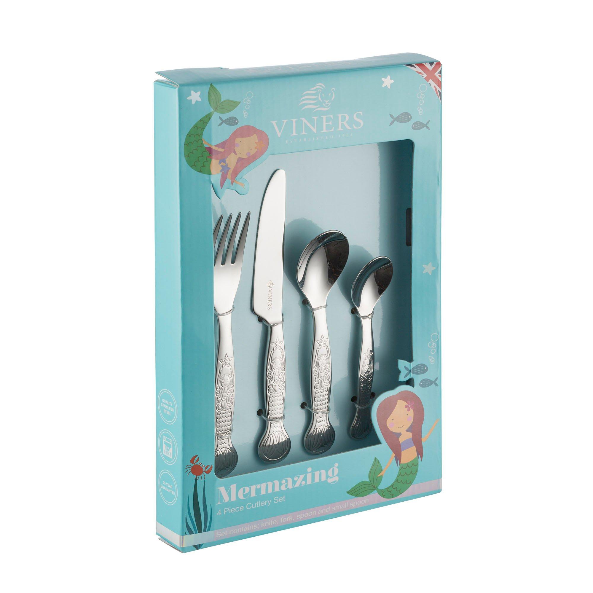 Silver - Viners - Mermazing Kids Cutlery Set - 3