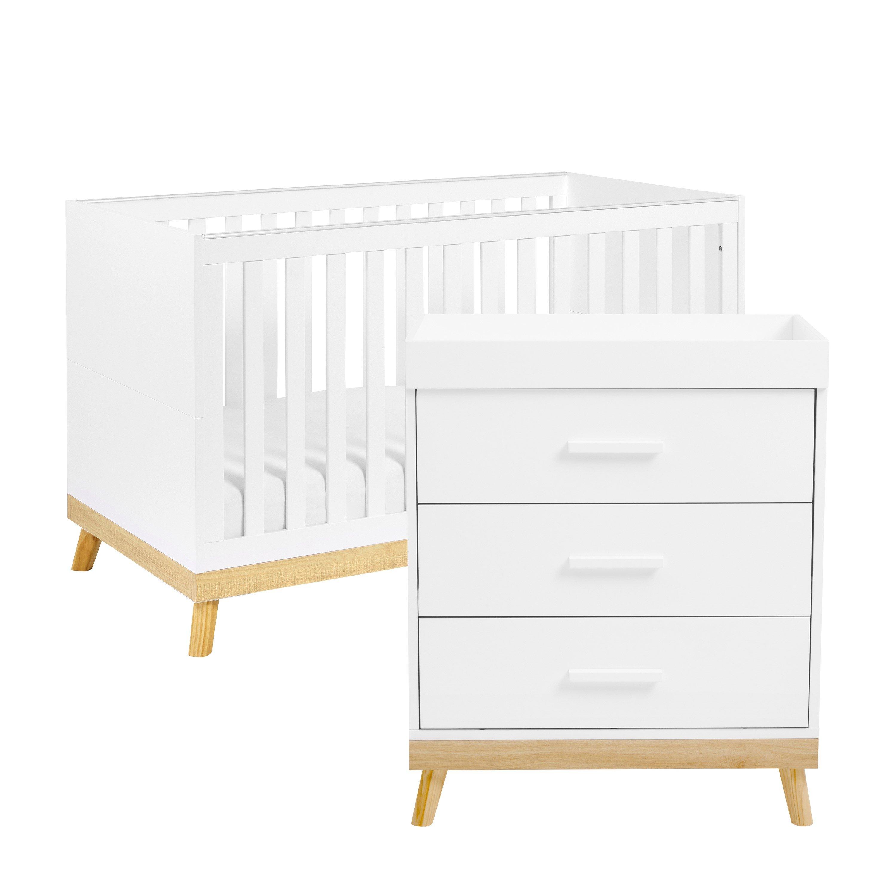 Babymore  Newborn Mona 2 Piece Nursery Room Set - White - Variable