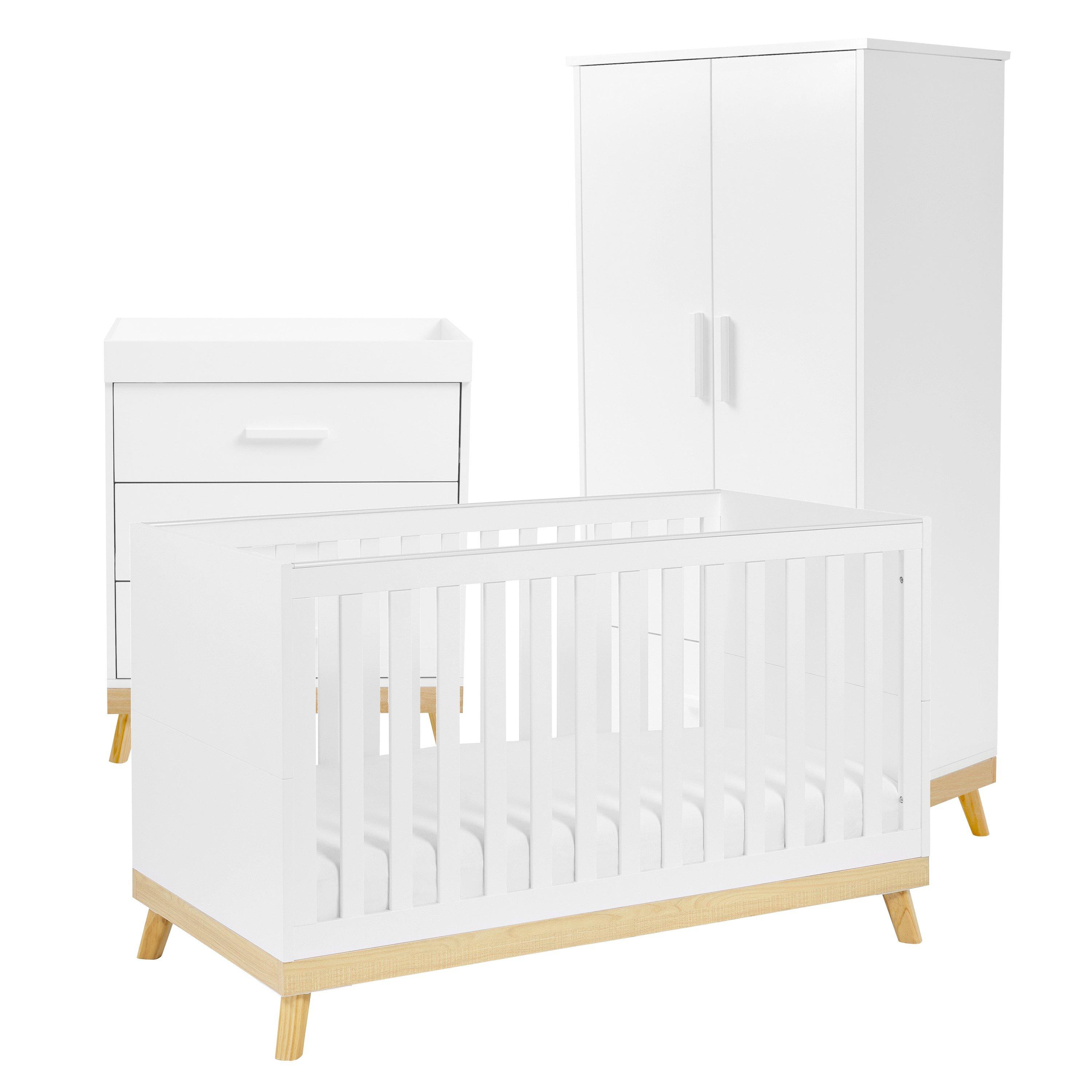 Babymore  Newborn Mona 3 Piece Nursery Room Set - White - Variable