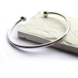 Aye Do SIlver Plated Torque Bangle 5155-NP-BGtorq
