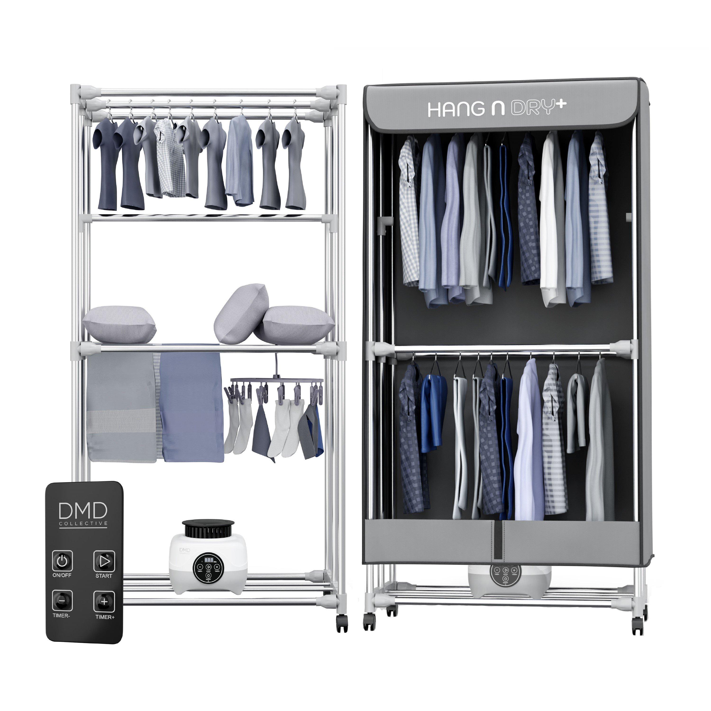 Grey - DMD Collective - Deluxe Hang-n-Dry Electric Clothes Dryer - 1