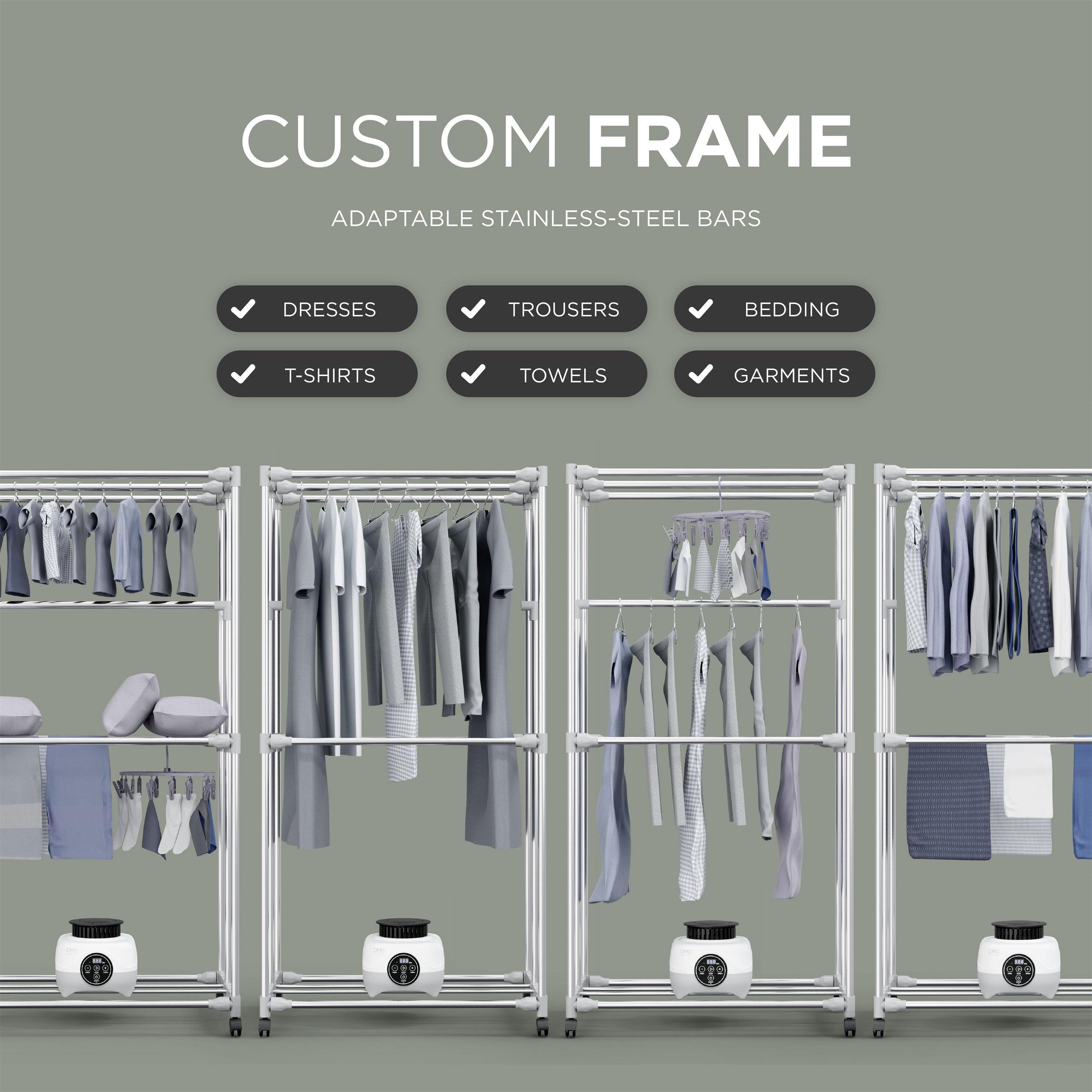 Grey - DMD Collective - Deluxe Hang-n-Dry Electric Clothes Dryer - 4