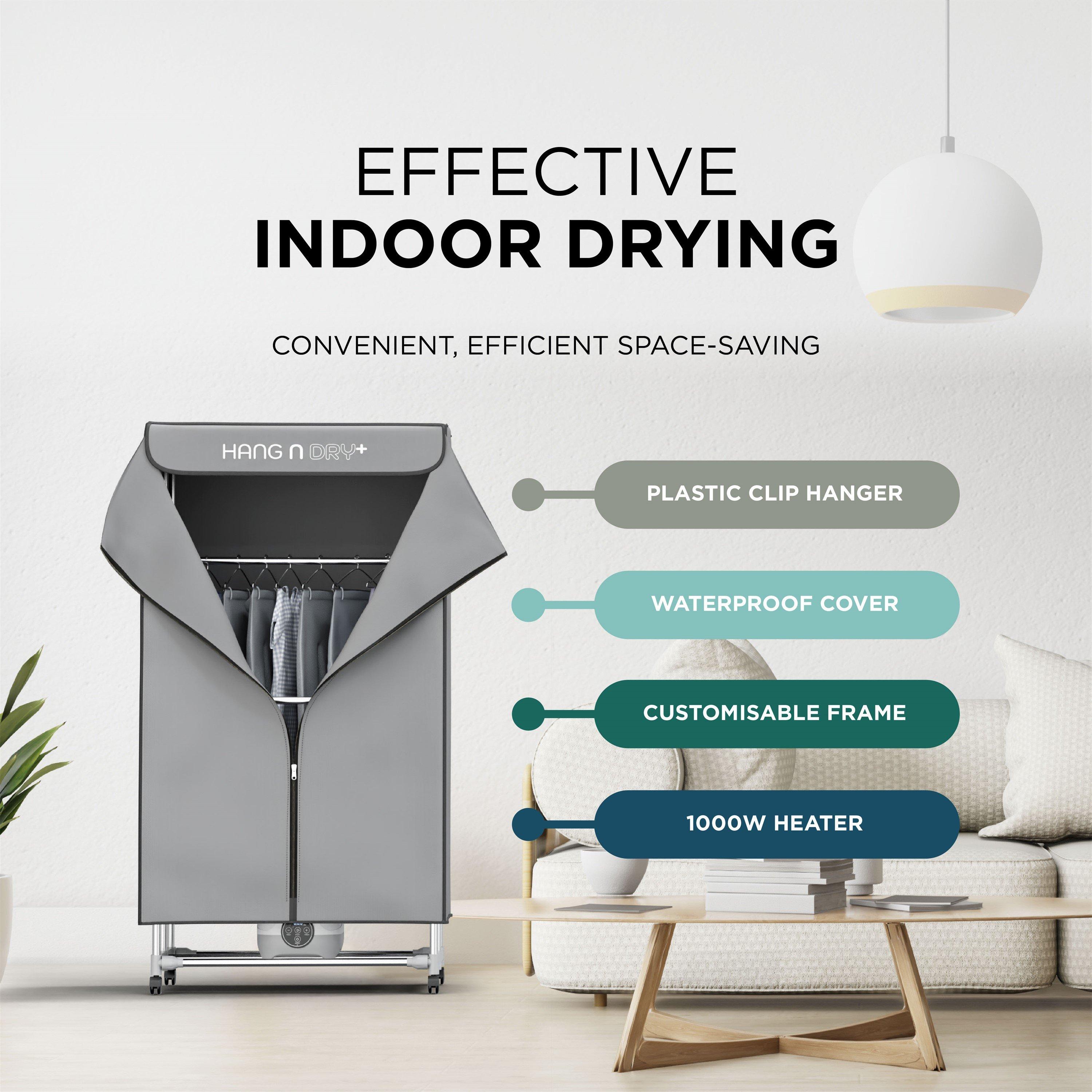 Grey - DMD Collective - Deluxe Hang-n-Dry Electric Clothes Dryer - 5