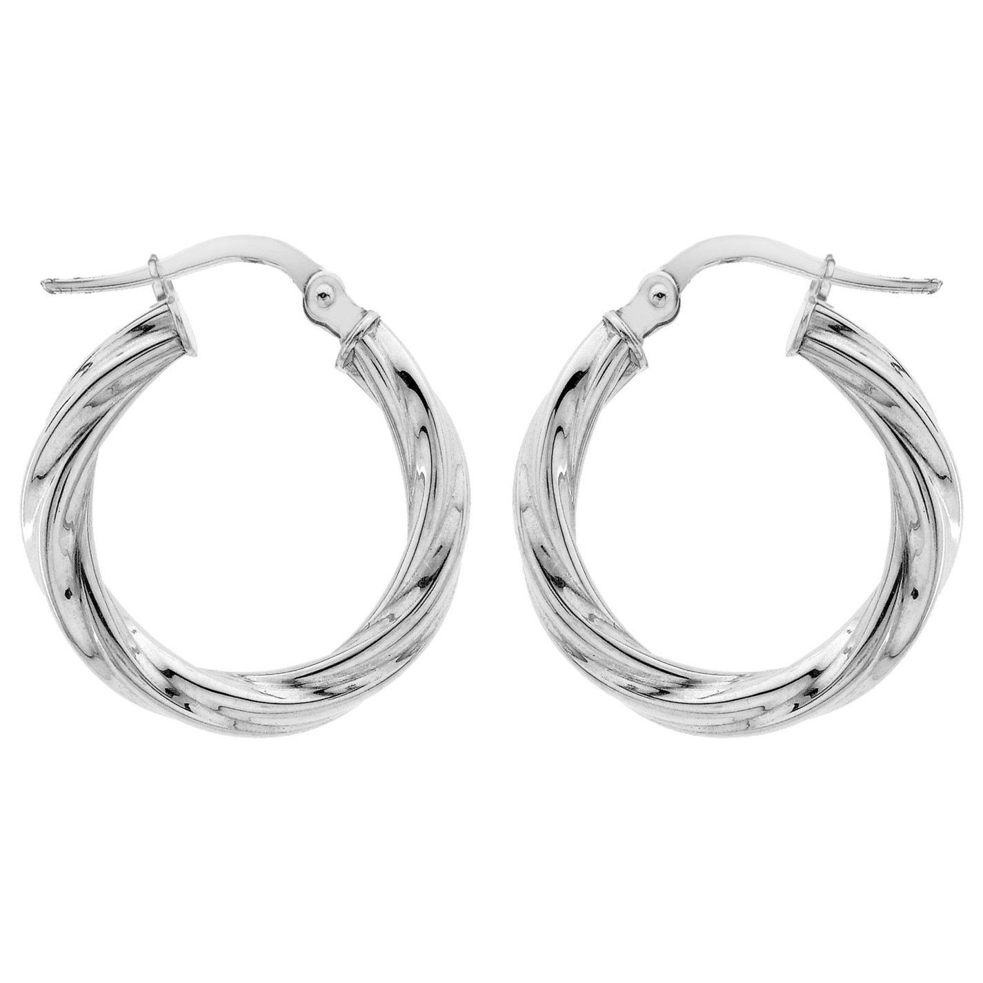 Sterling Silver - Be You - Sterling Silver Twist Hoop Earrings - 1