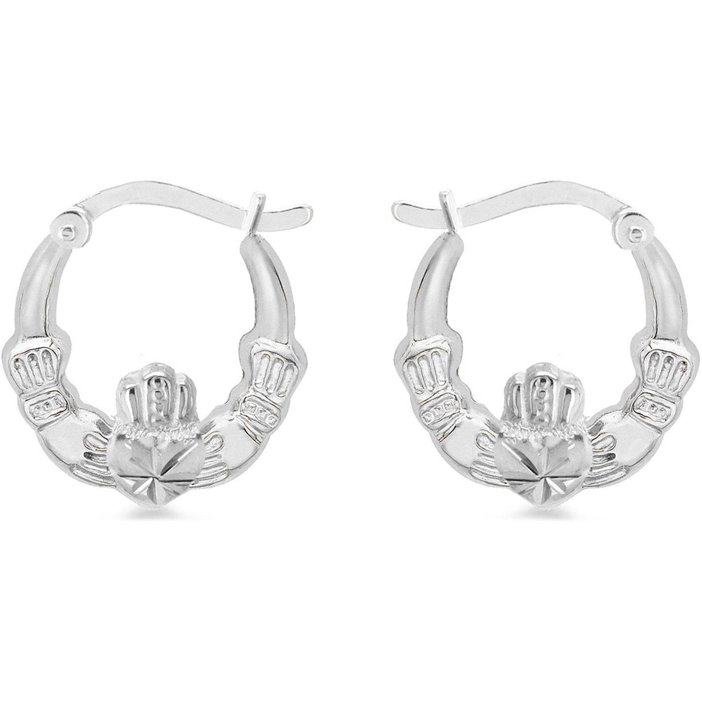 Sterling Silver - Be You - Sterling Silver Claddagh Hoop Earrings - 1