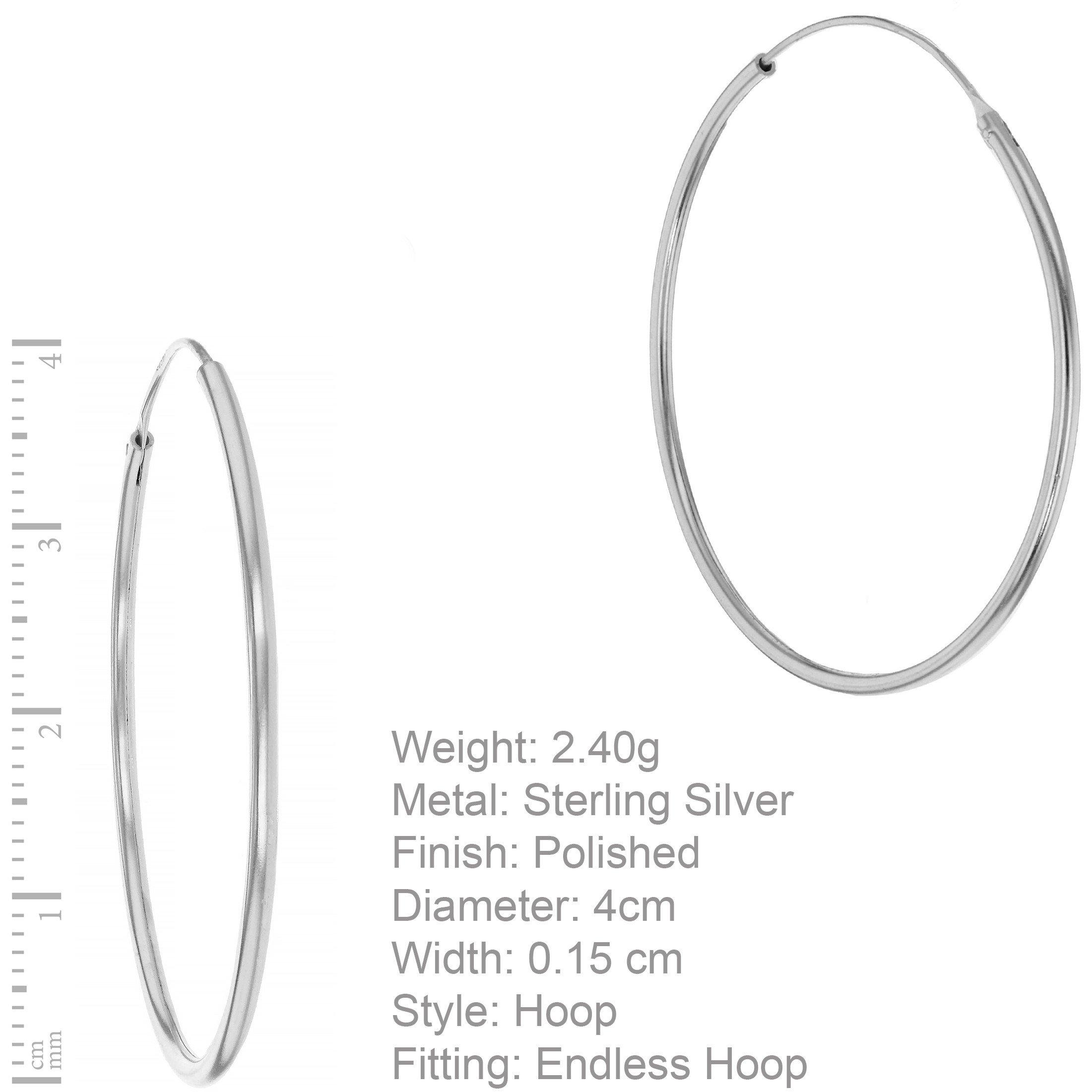 Sterling Silver - Be You - Sterling Silver Endless Hoop Earrings - 4