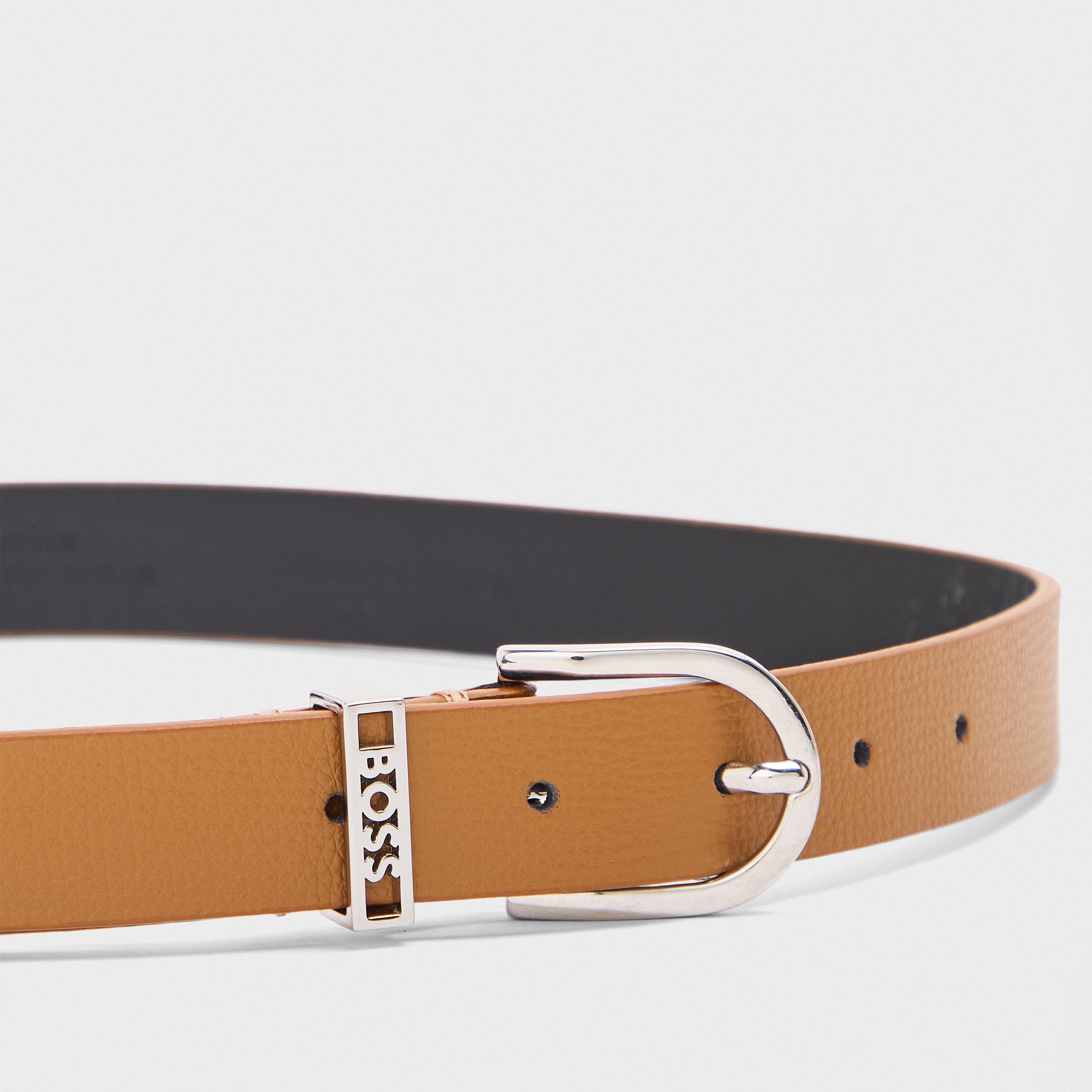 Beige - Boss - Women's Scarlet Cl Leather Belt - 3