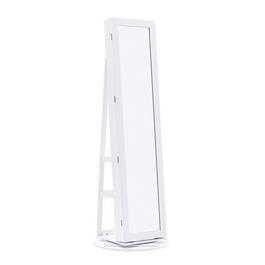 Cottonfy UK Rotating Jewelry Organizer Cabinet with Mirror