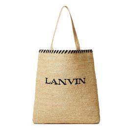 Lanvin Raffia Logo Tote Bag