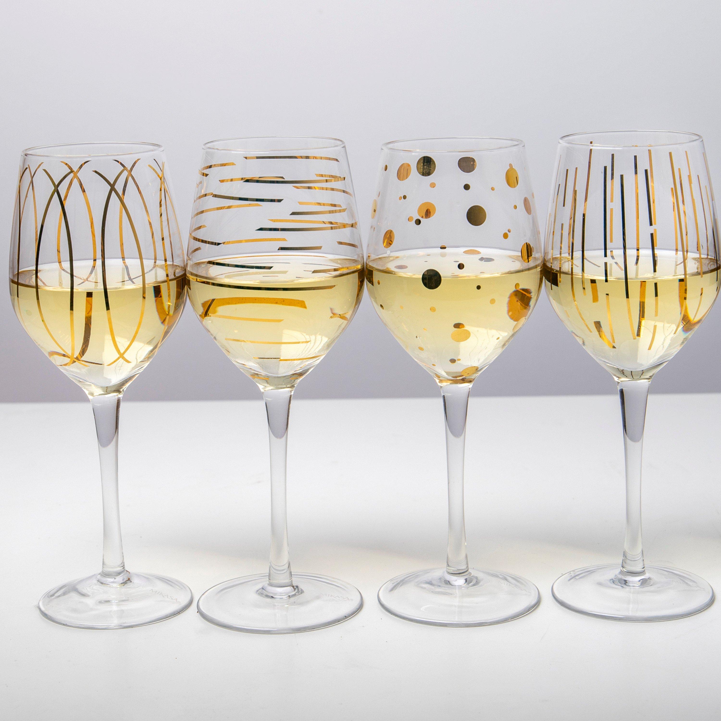 Clear - Mikasa - Mikasa Cheers Set of Four White Wine Glasses Meta - 3