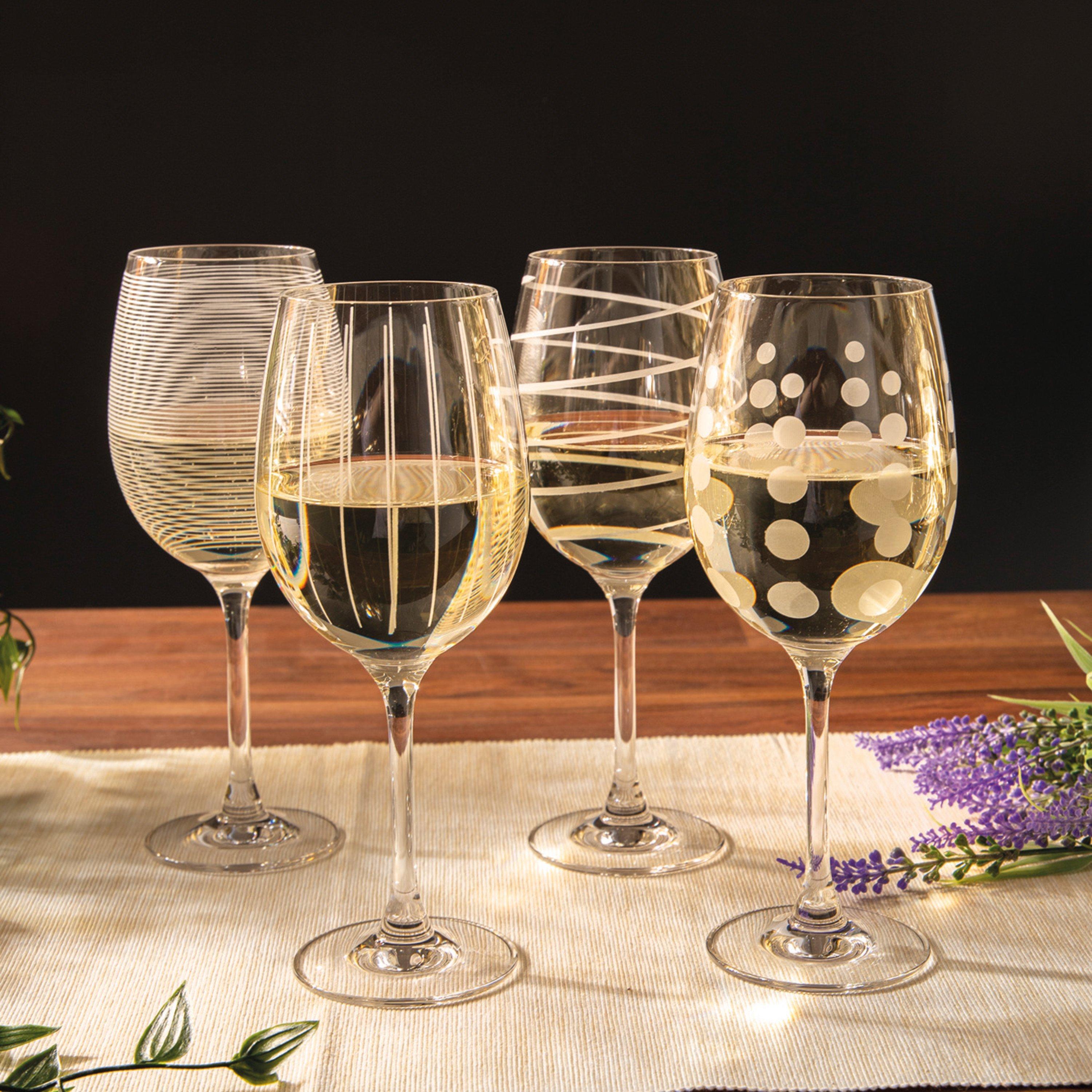 Clear - Mikasa - Mikasa Cheers Set of Four White Wine Glasses Meta - 5