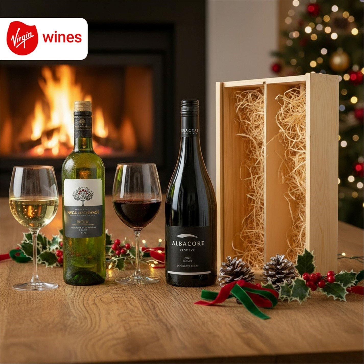 Multi - Virgin Wines - Luxury Mixed Duo in Wooden Gift box - 2