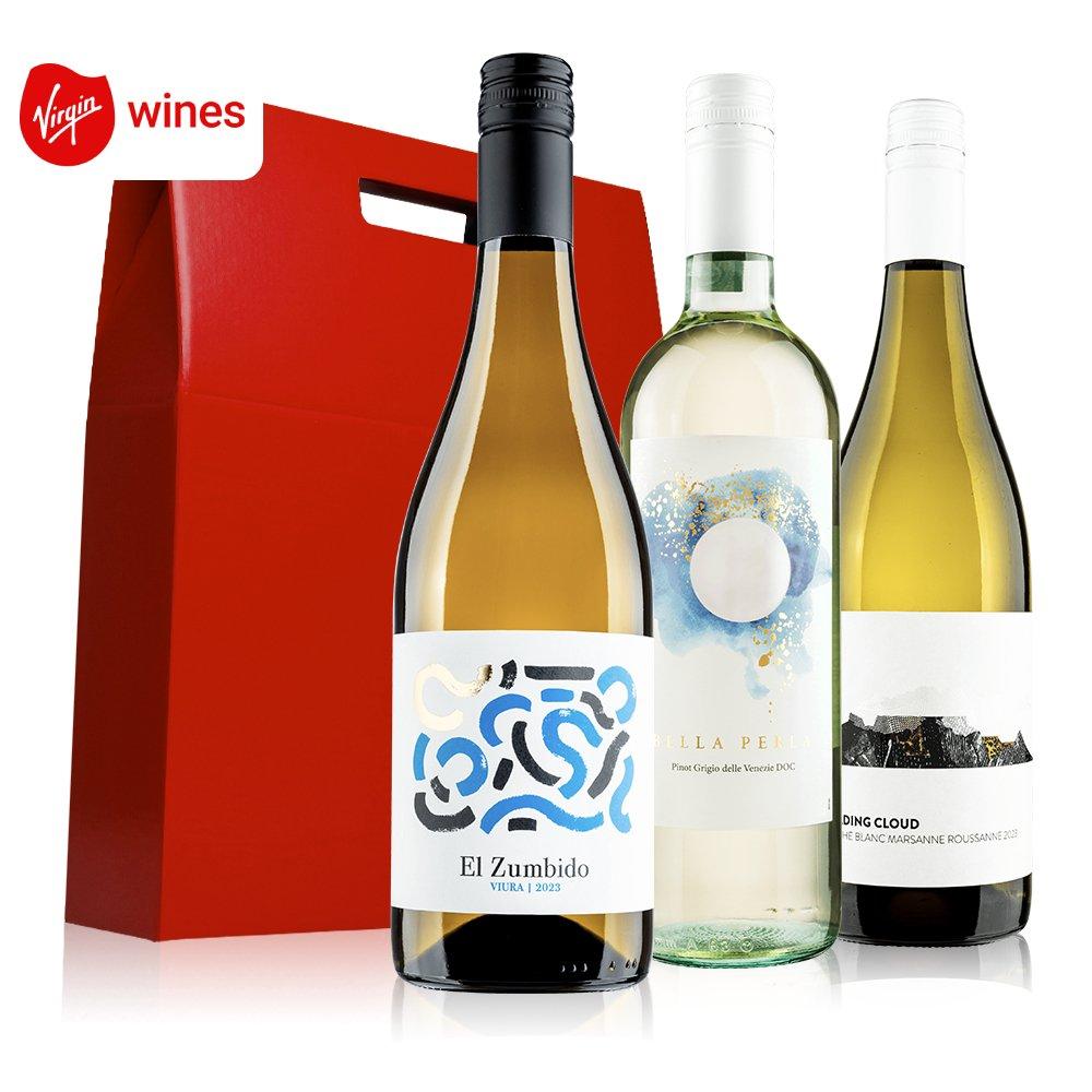 White - Virgin Wines - White wine trio in red gift box