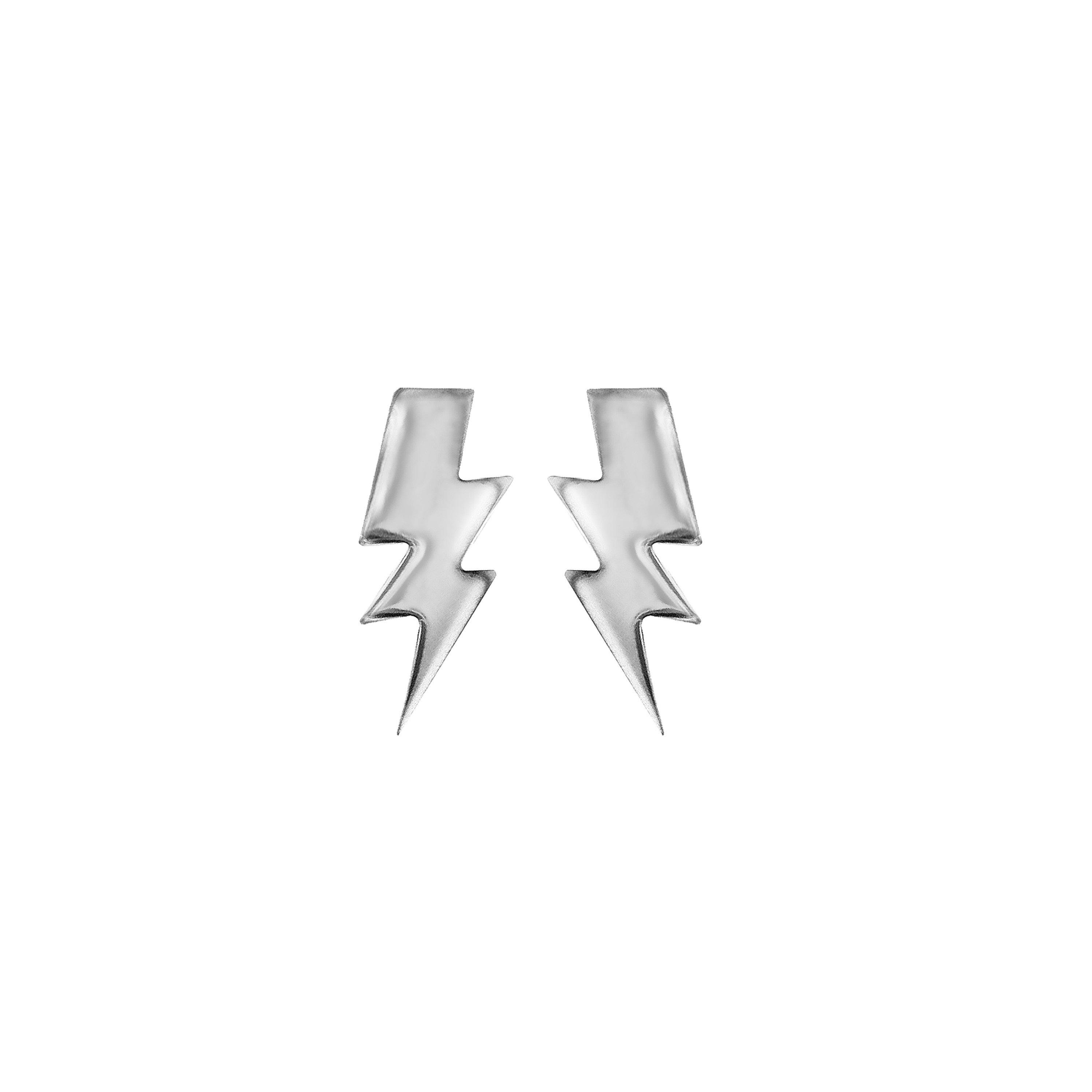Be You Sterling Silver Lightning Bolt Stud Earrings