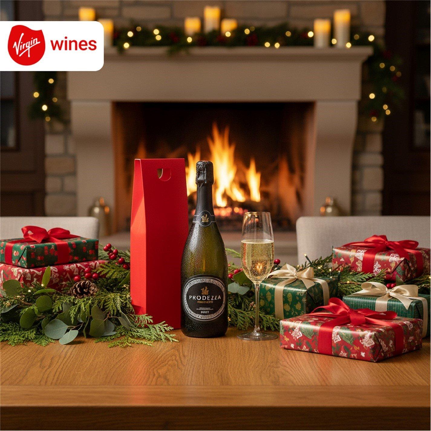 White - Virgin Wines - Celebratory Prosecco in Red Gift Box - 2
