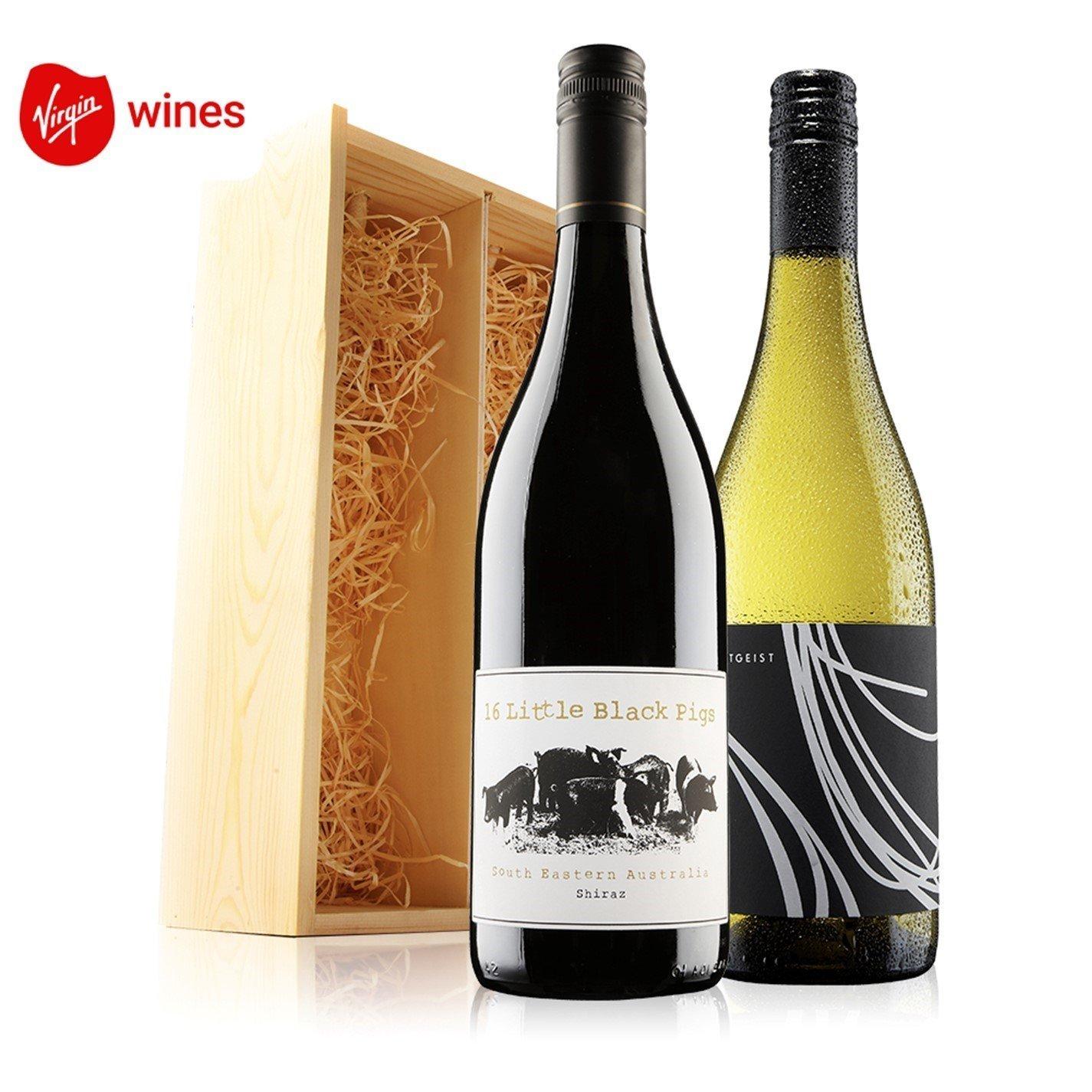 Multi - Virgin Wines - Classic Christmas Duo in Wooden Gift Box - 1