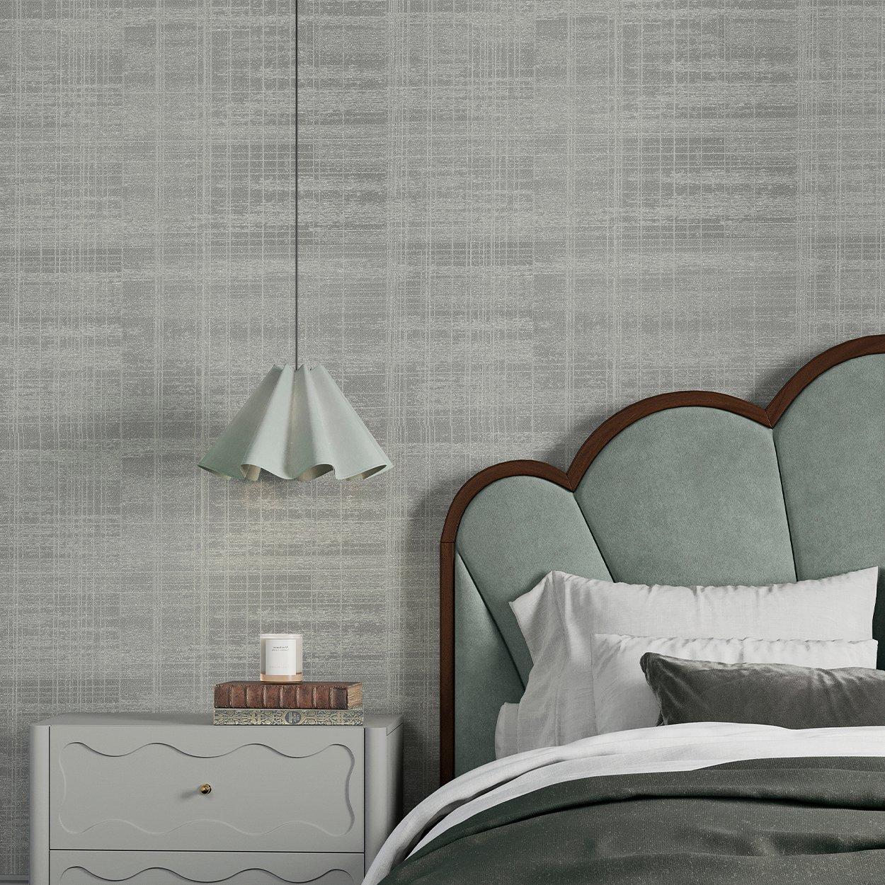Light Grey - Boutique - Lamont Weave Light Grey Wallpaper - 1