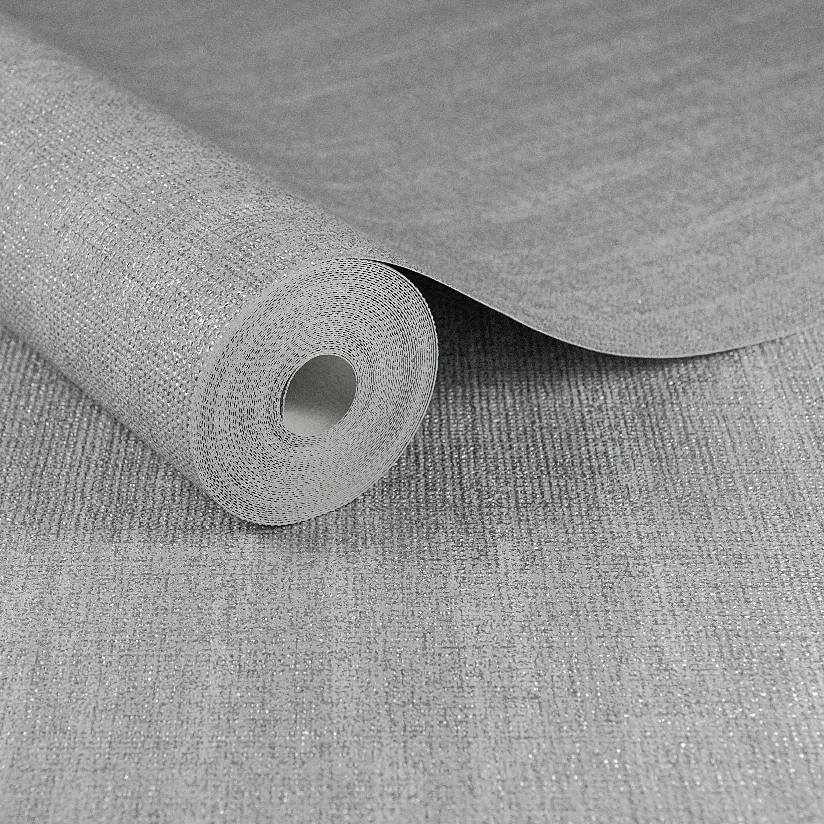 Silver - Boutique - Boutique Chenille Grey and Silver Wallpaper - 3