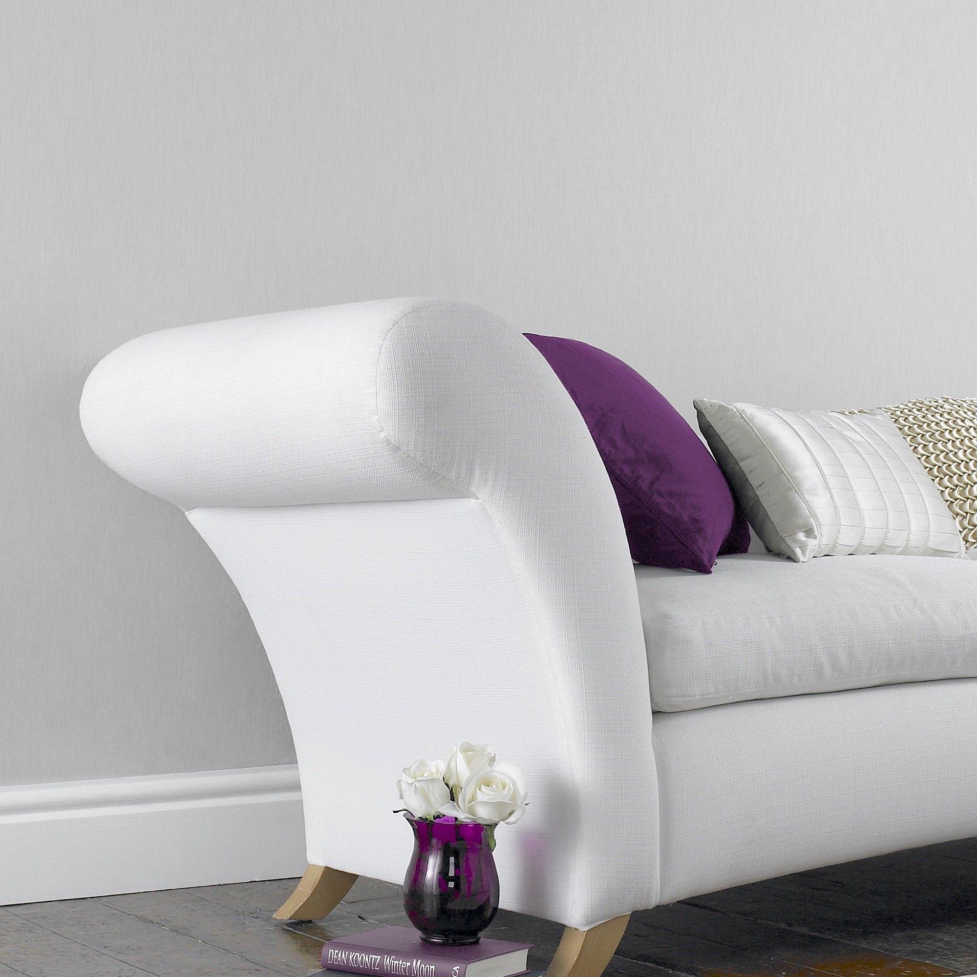 White - Superfresco - Superfresco Sprig Plain Wallpaper - 1