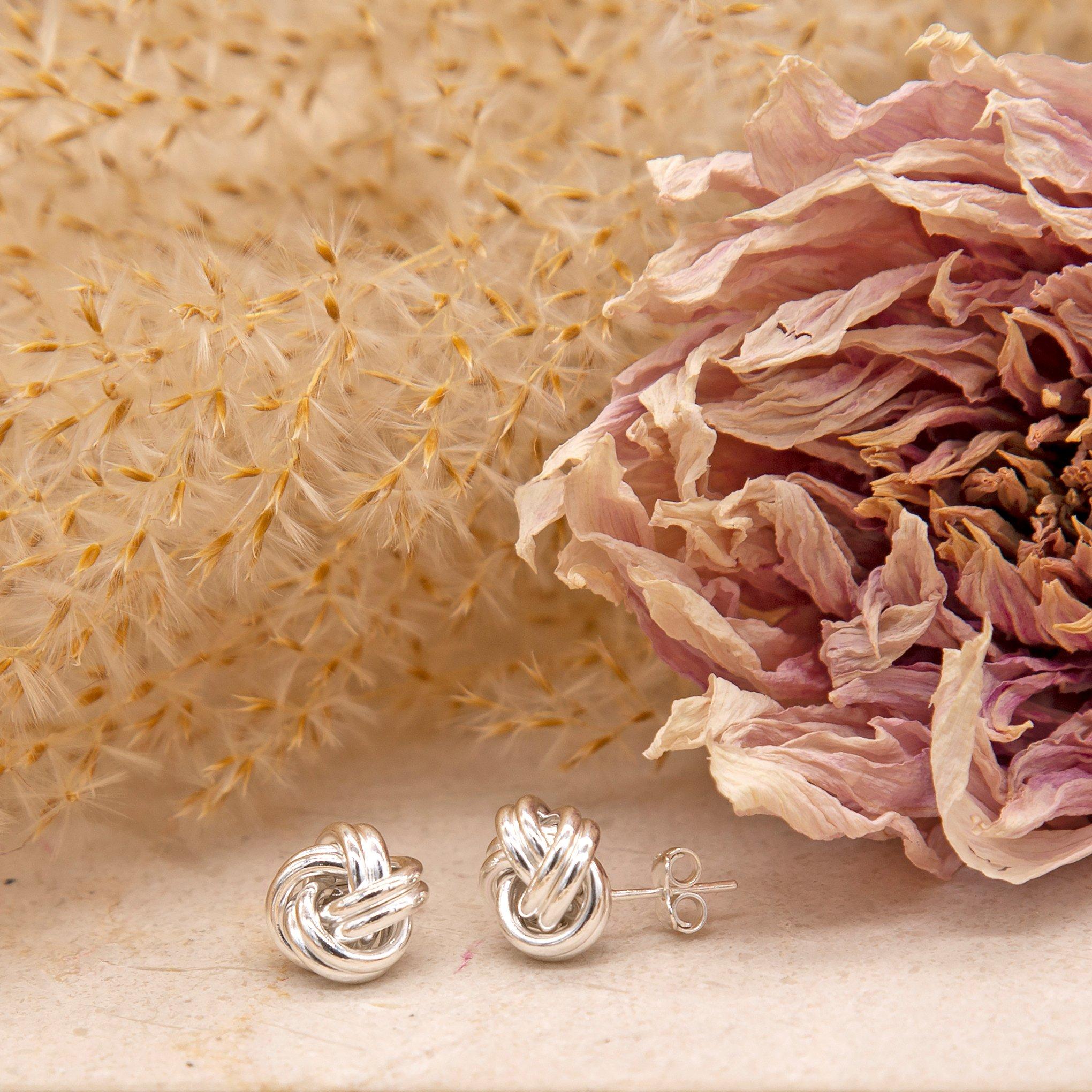 Sterling Silver - Be You - Sterling Silver Double-Knot Stud Earrings - 3