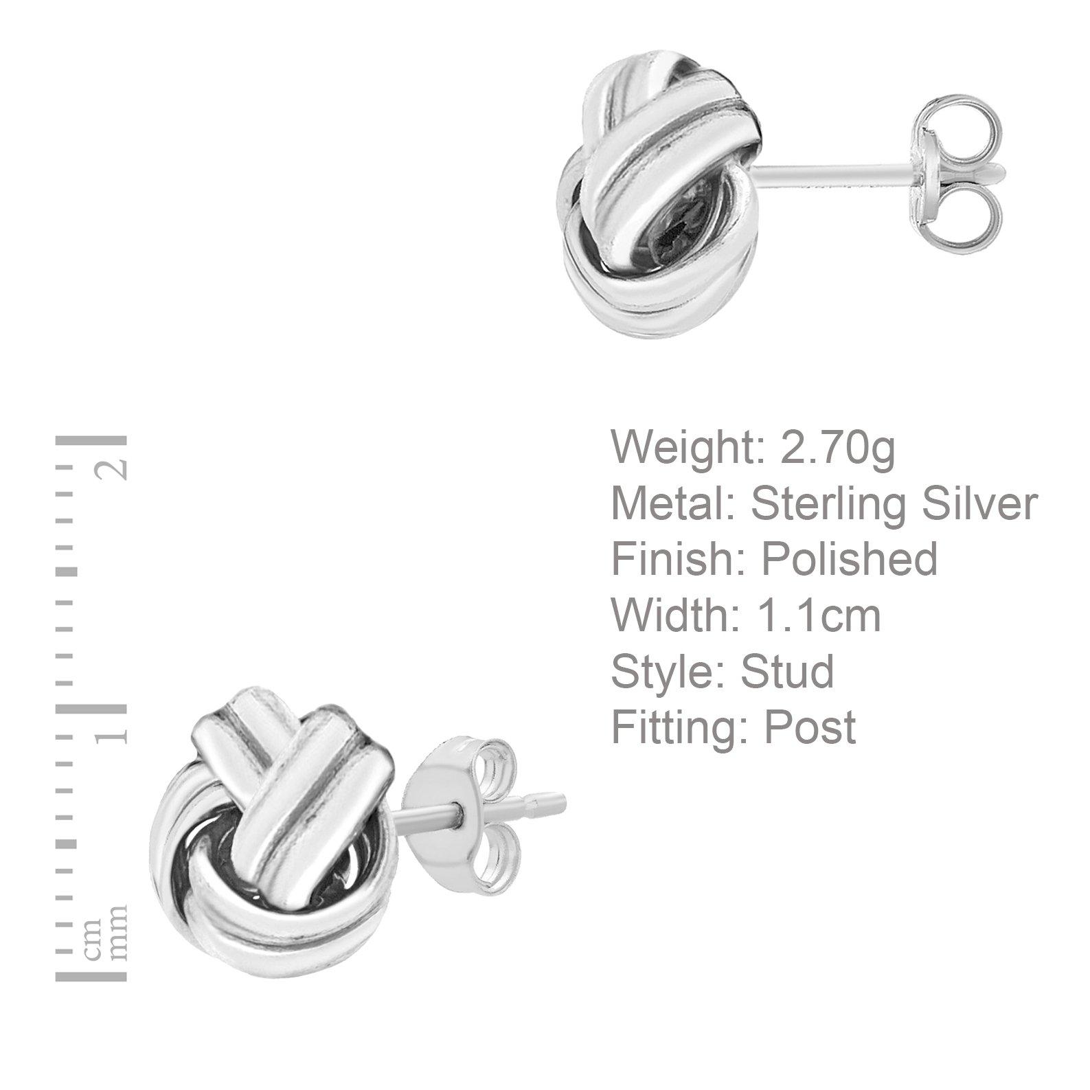 Sterling Silver - Be You - Sterling Silver Double-Knot Stud Earrings - 4