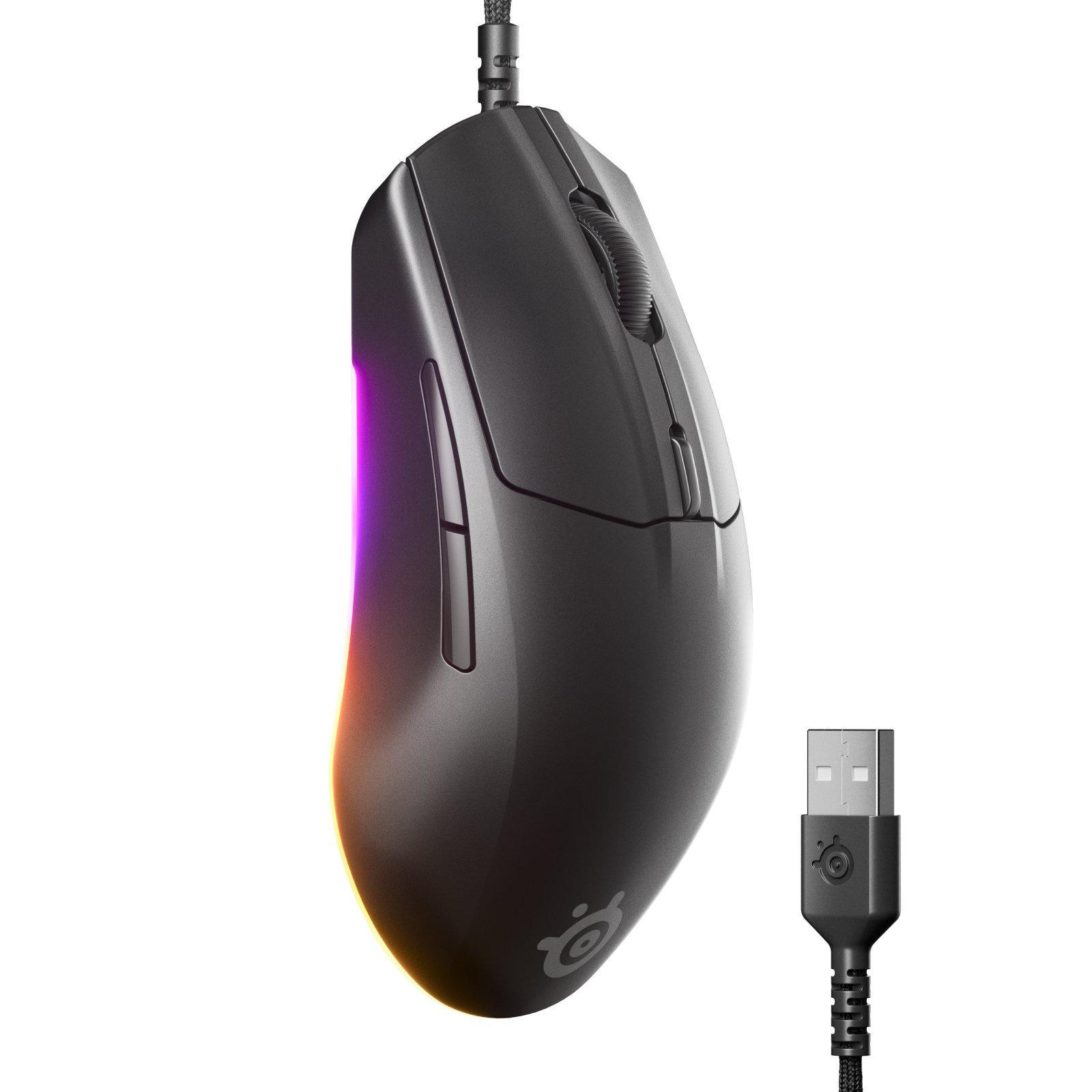 Black - SteelSeries - Rival 3 Gen 2 Gaming Mouse - 1