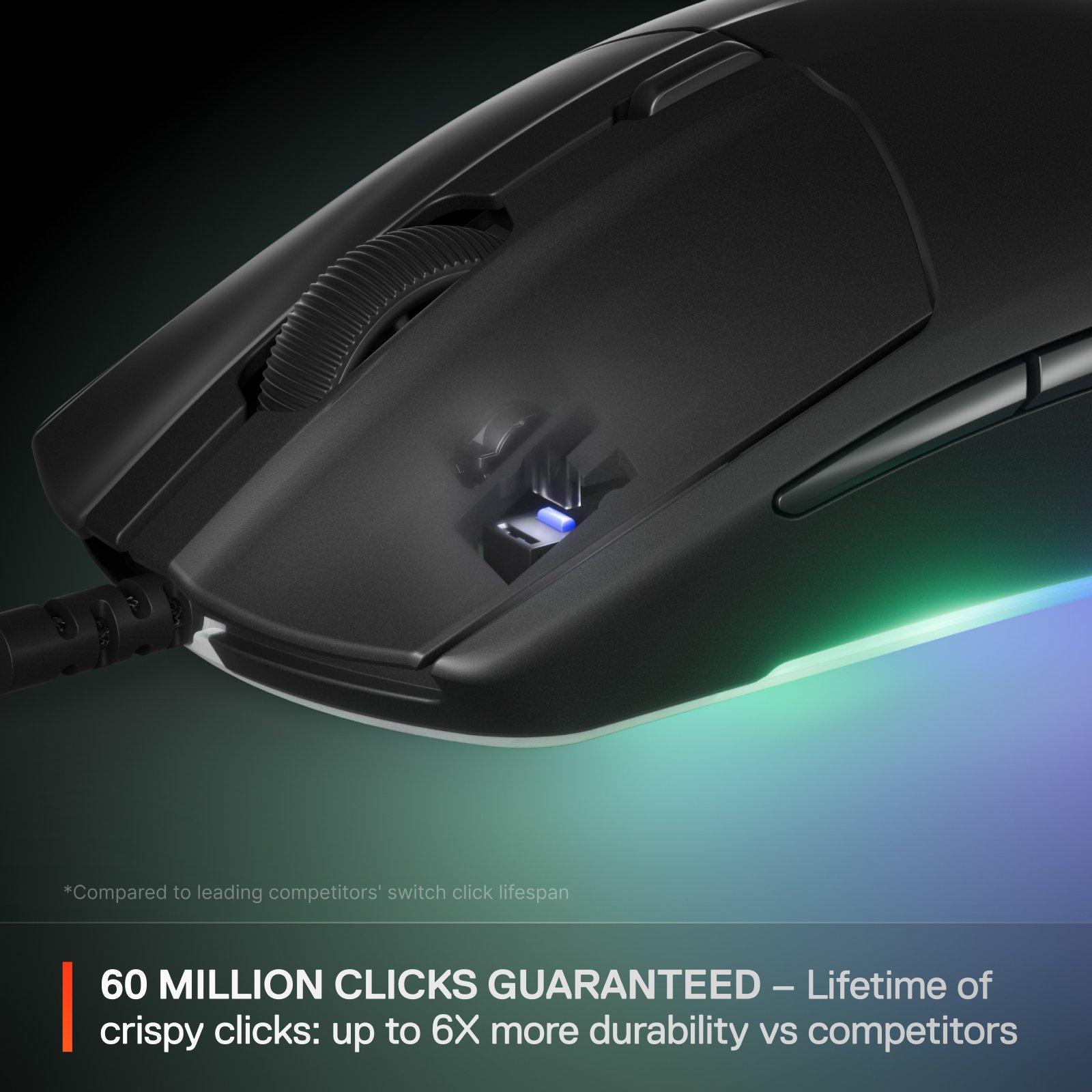 Black - SteelSeries - Rival 3 Gen 2 Gaming Mouse - 4
