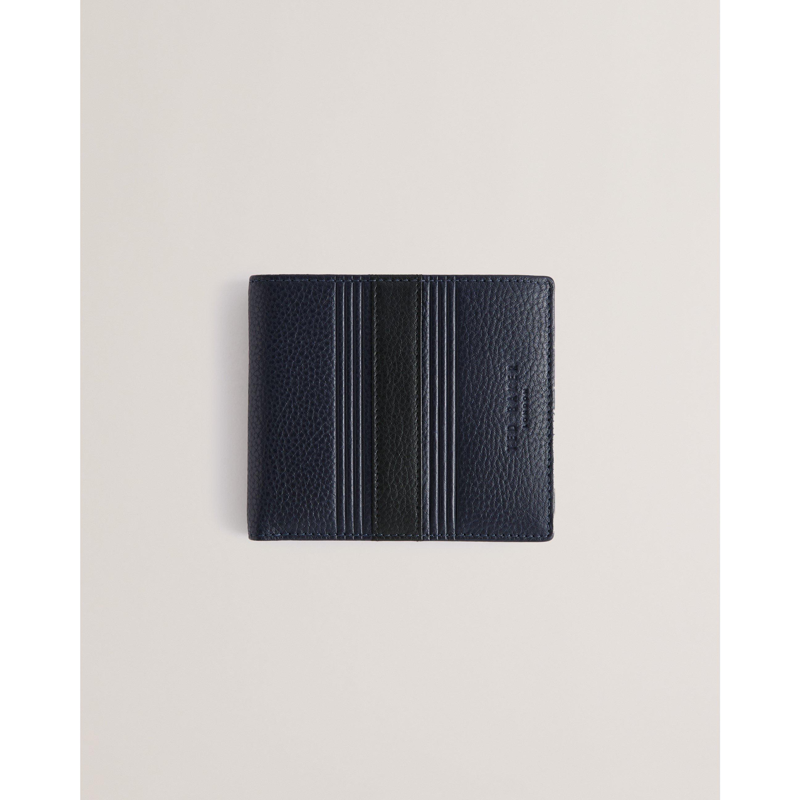Ted Baker Men's Stripe Leather Billfold Wallet - Navy