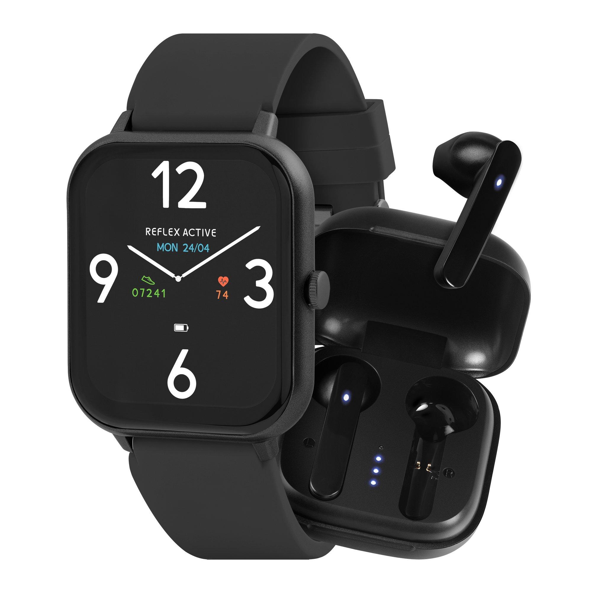 Black - Reflex Active - Reflex Active Series 17 Black Smart Watch & Earbud - 1