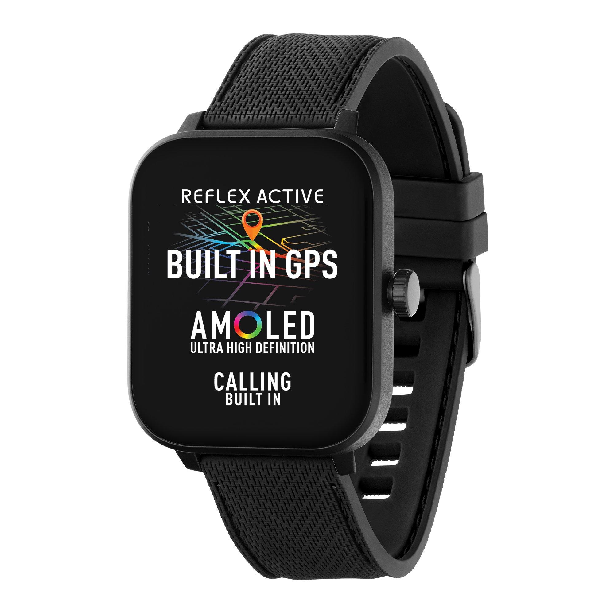 Black - Reflex Active - Series 44 Amoled GPS Calling Watch - 1