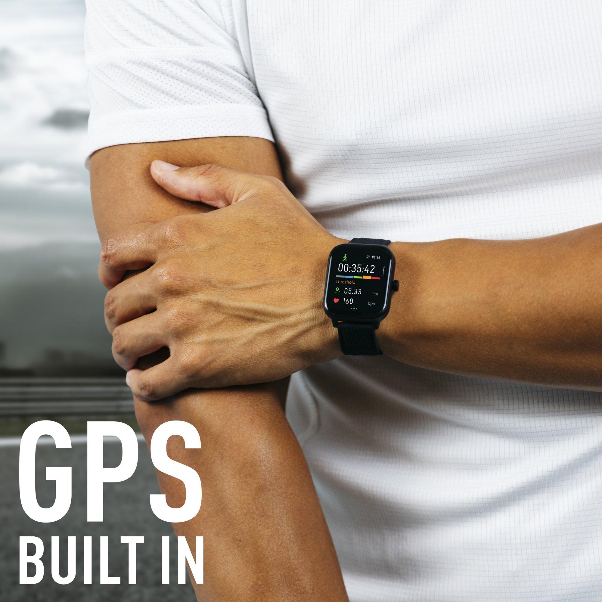 Black - Reflex Active - Reflex Active Series 44 Amoled GPS Calling Watch - 2