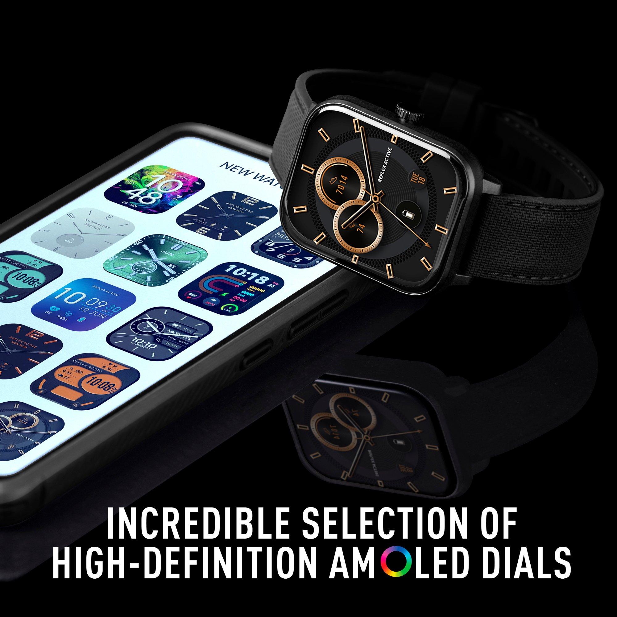 Black - Reflex Active - Reflex Active Series 44 Amoled GPS Calling Watch - 3