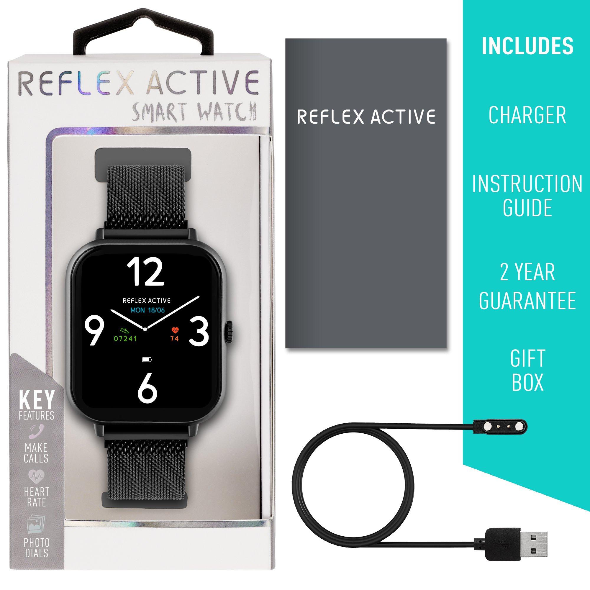 Black Mesh - Reflex Active - Reflex Active Series 23 Black Smart Calling Watch - 6