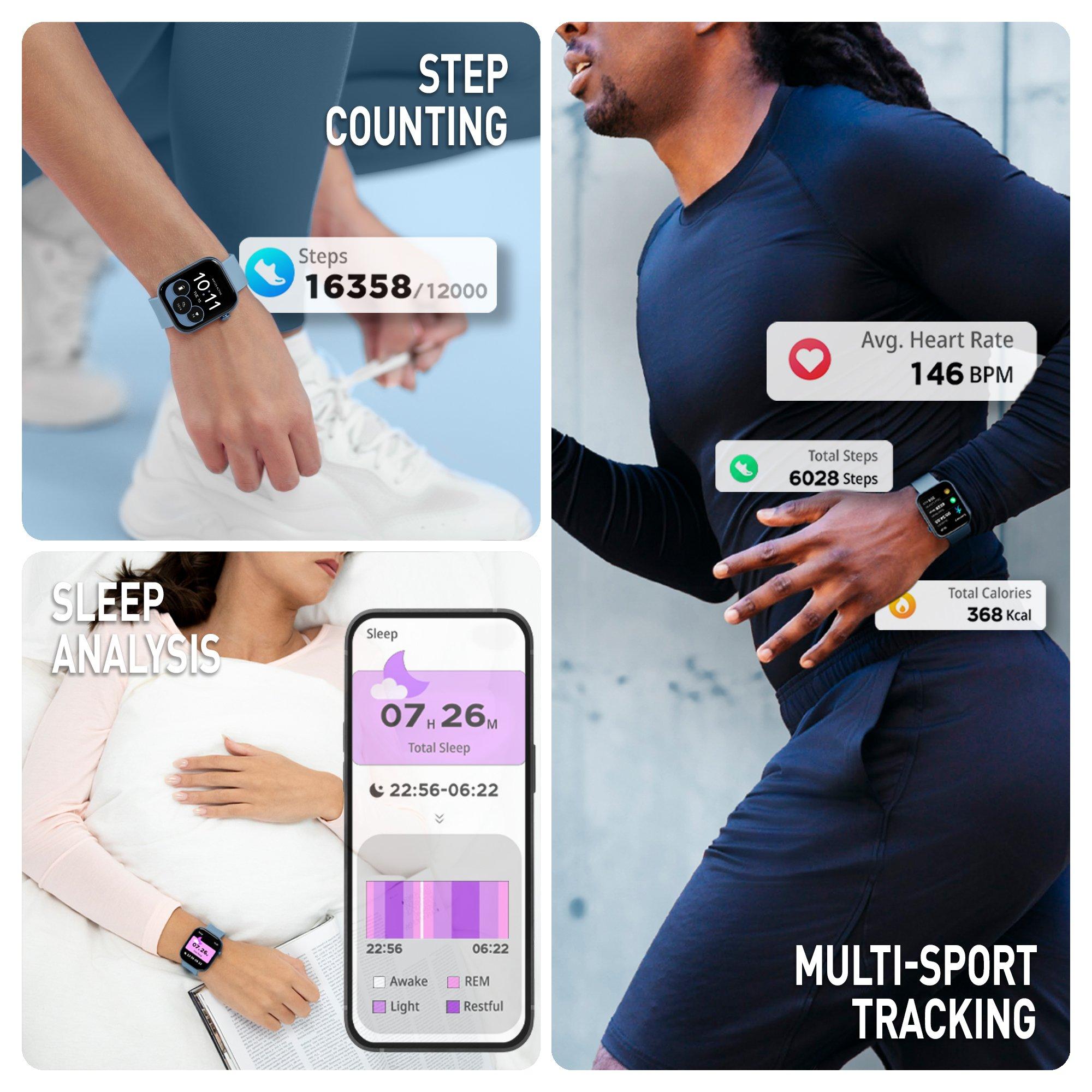 Denim Blue - Reflex Active - Reflex Active Series 40 Amoled Smart Calling Watch - 2