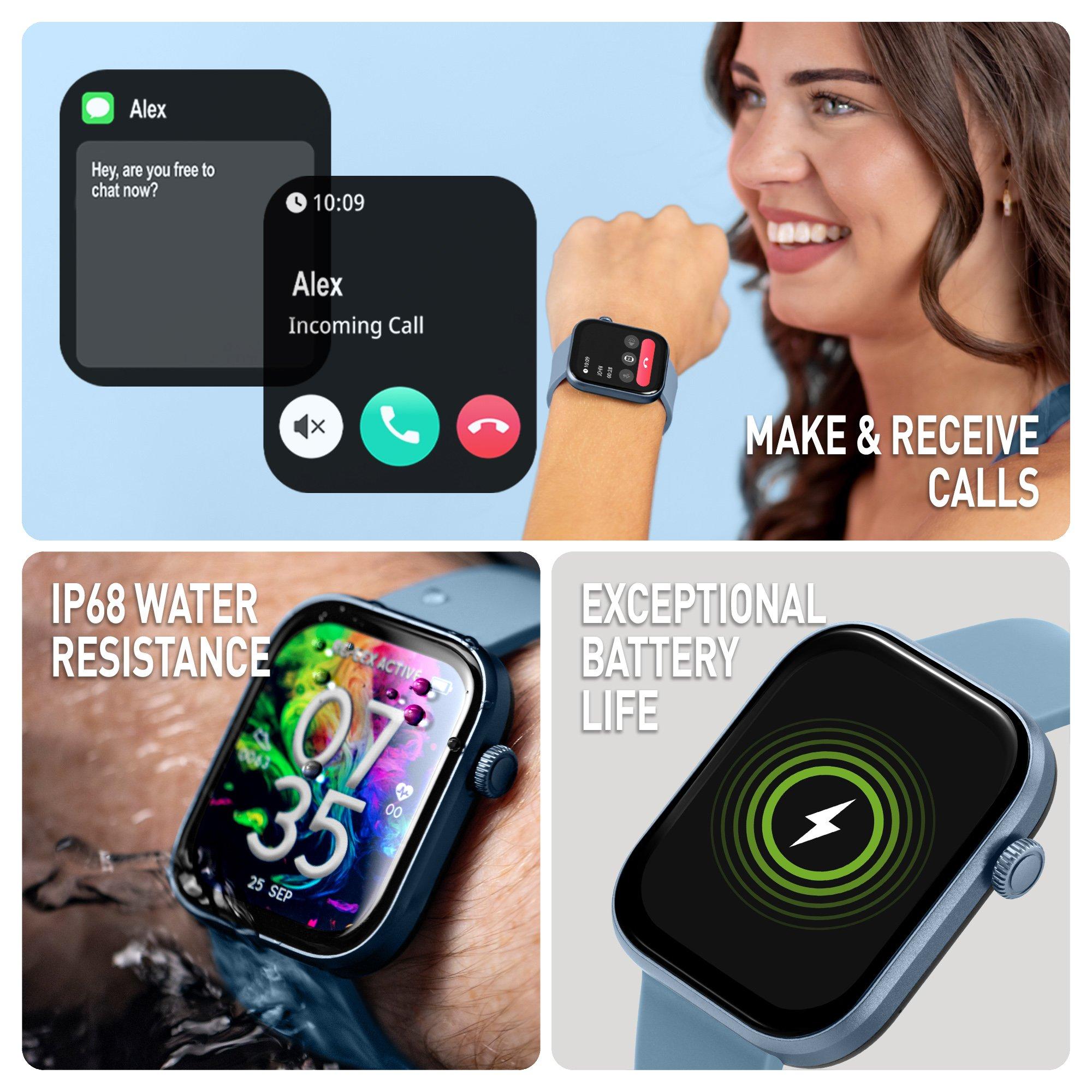 Denim Blue - Reflex Active - Reflex Active Series 40 Amoled Smart Calling Watch - 3