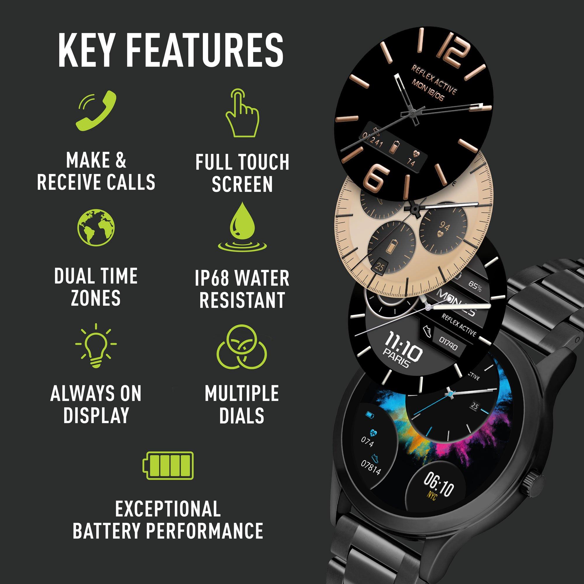 Black - Reflex Active - Reflex Active Series 31 Amoled Smart Calling Watch - 5