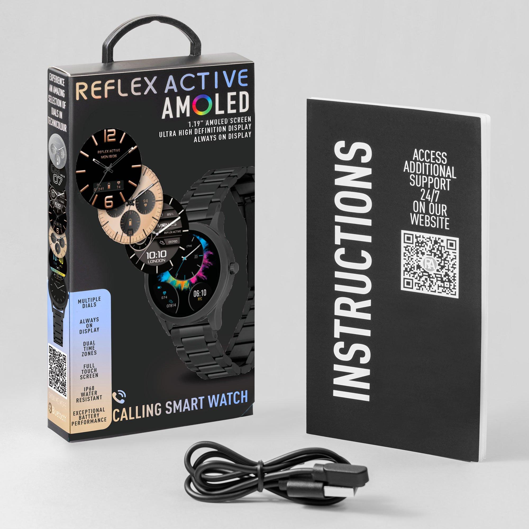 Black - Reflex Active - Reflex Active Series 31 Amoled Smart Calling Watch - 7