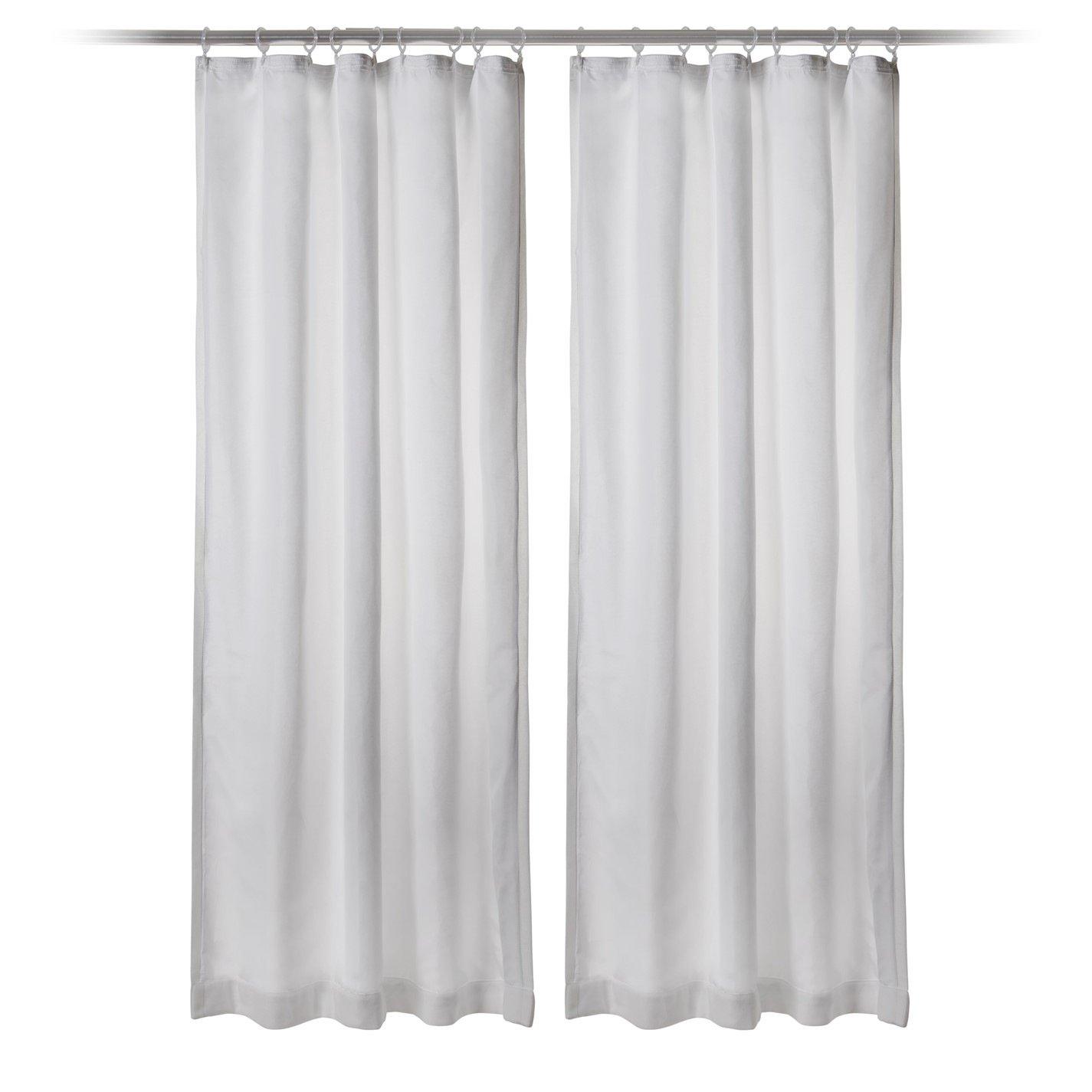 White - Alan Symonds - Fleece Thermal Curtain Linings Pair - 1