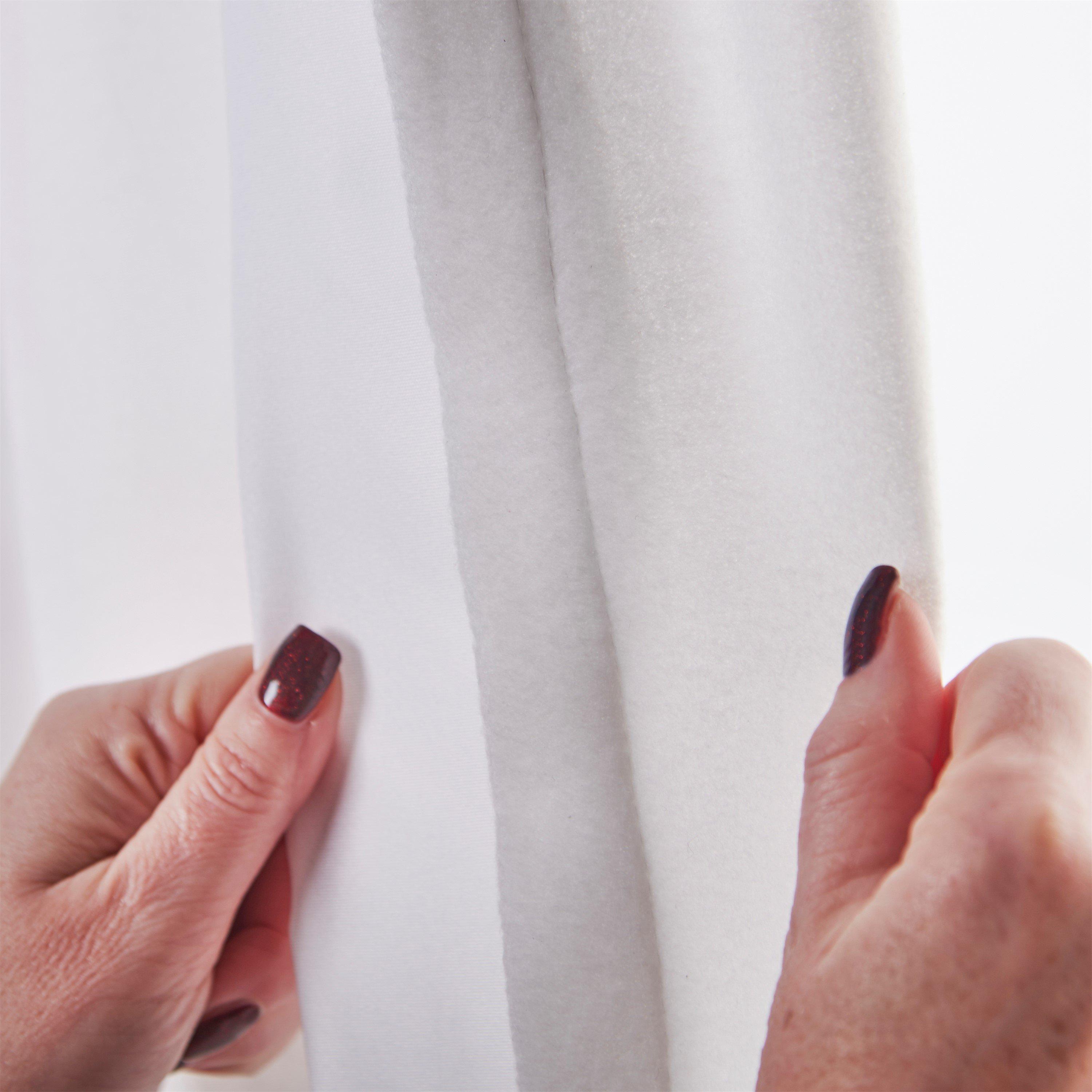 White - Alan Symonds - Fleece Thermal Curtain Linings Pair - 10