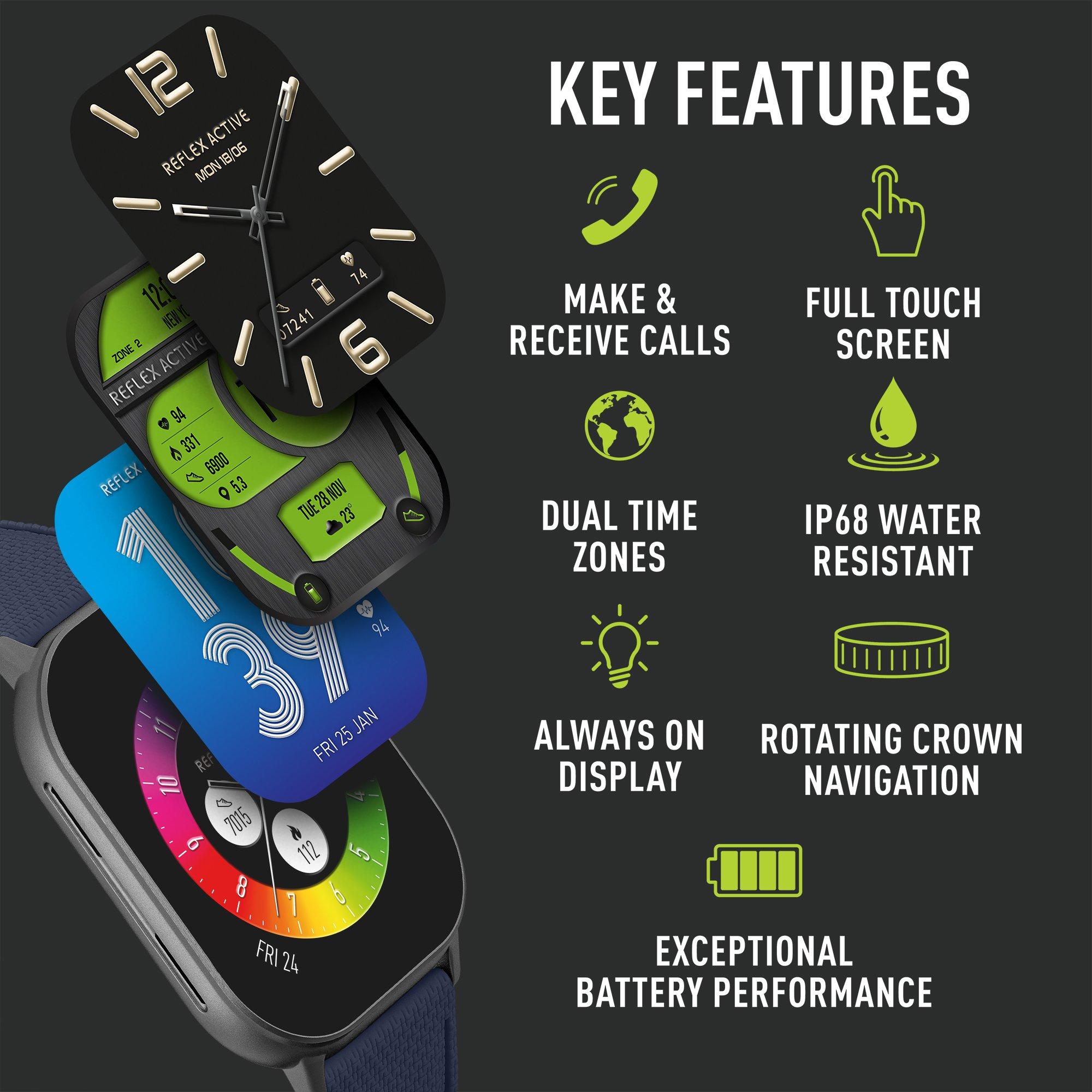 Blue - Reflex Active - Reflex Active Series 29 Amoled Smart Calling Watch - 3