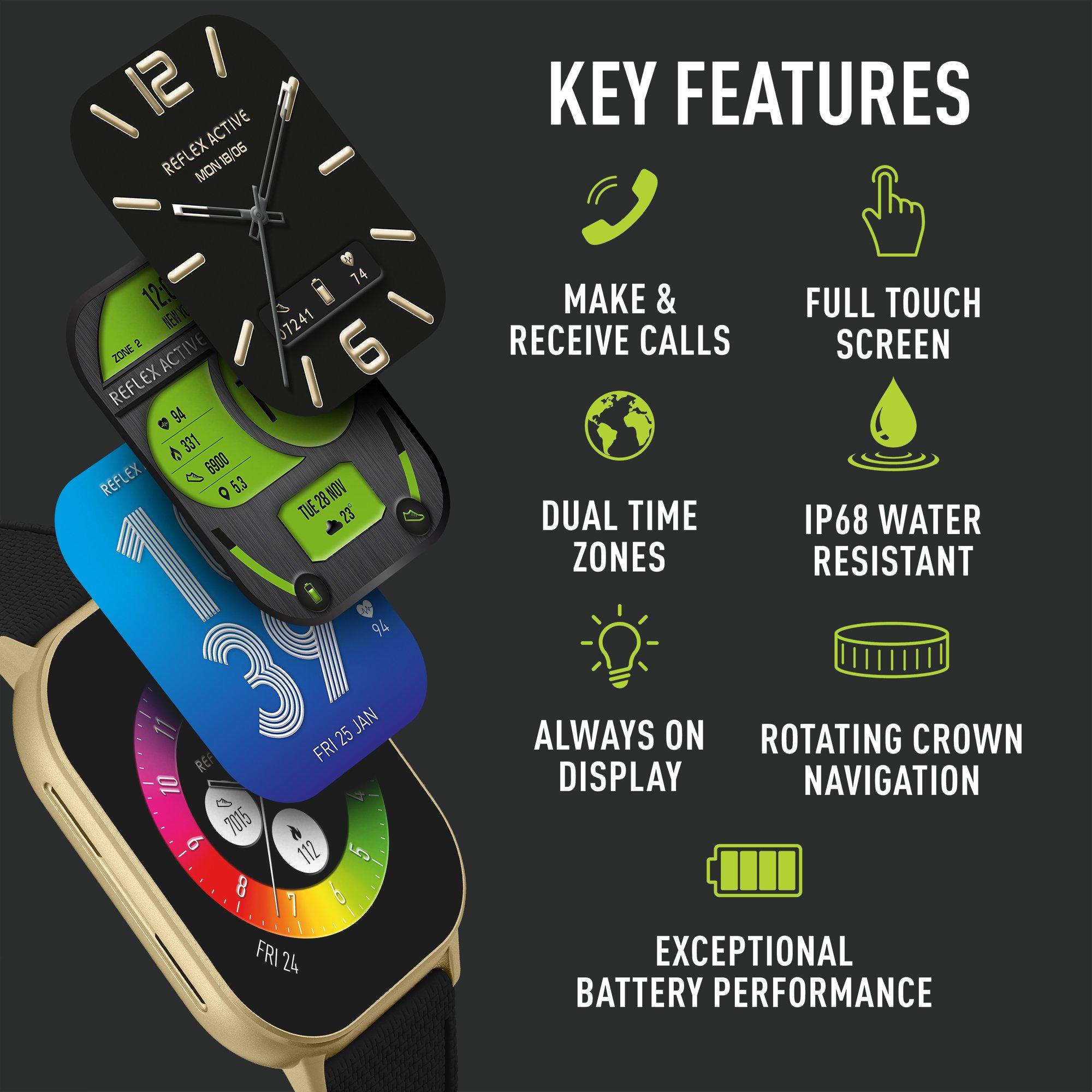 Black - Reflex Active - Reflex Active Series 29 Amoled Smart Calling Watch - 3