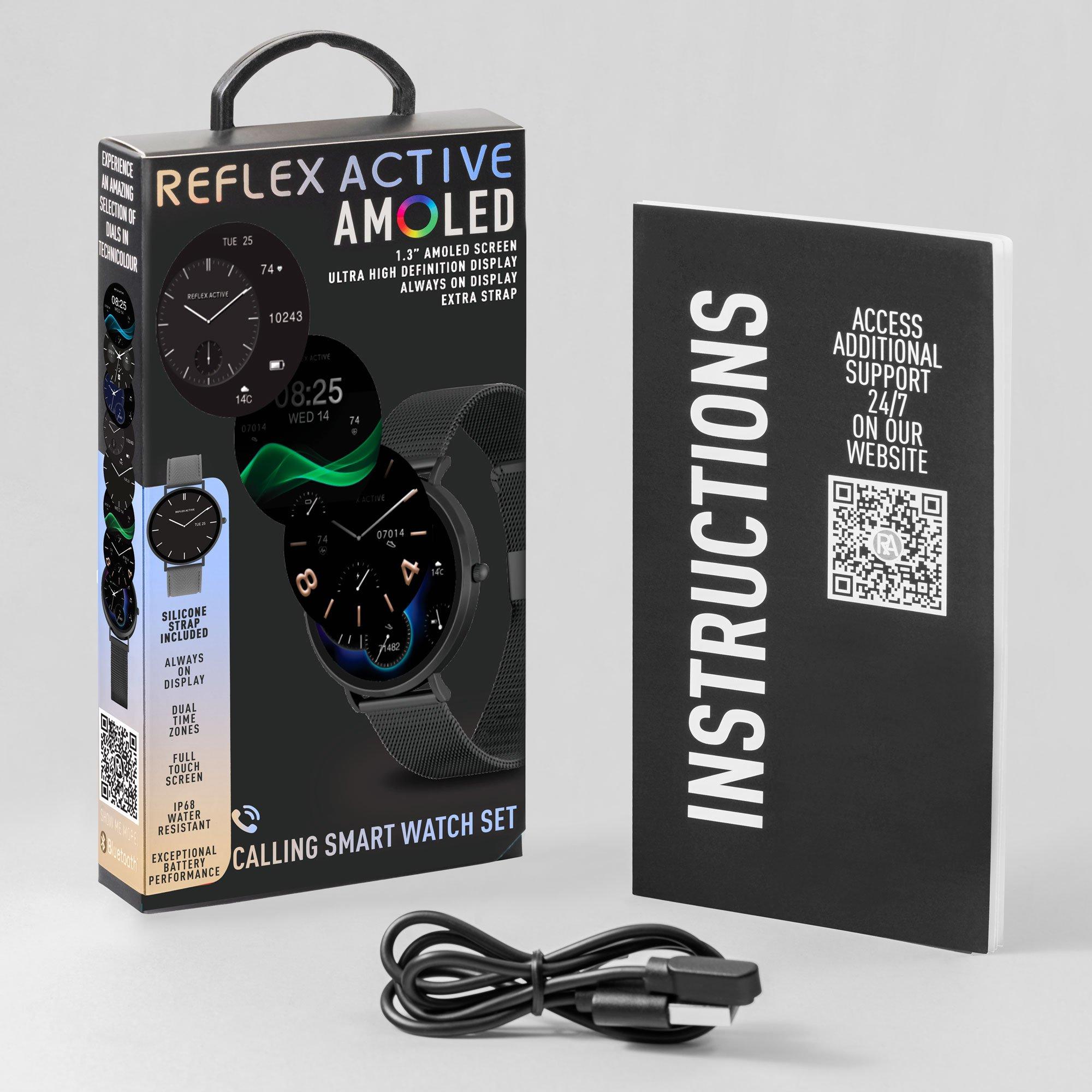 Black - Reflex Active - Series 42 Amoled Slim Watch Set - 9