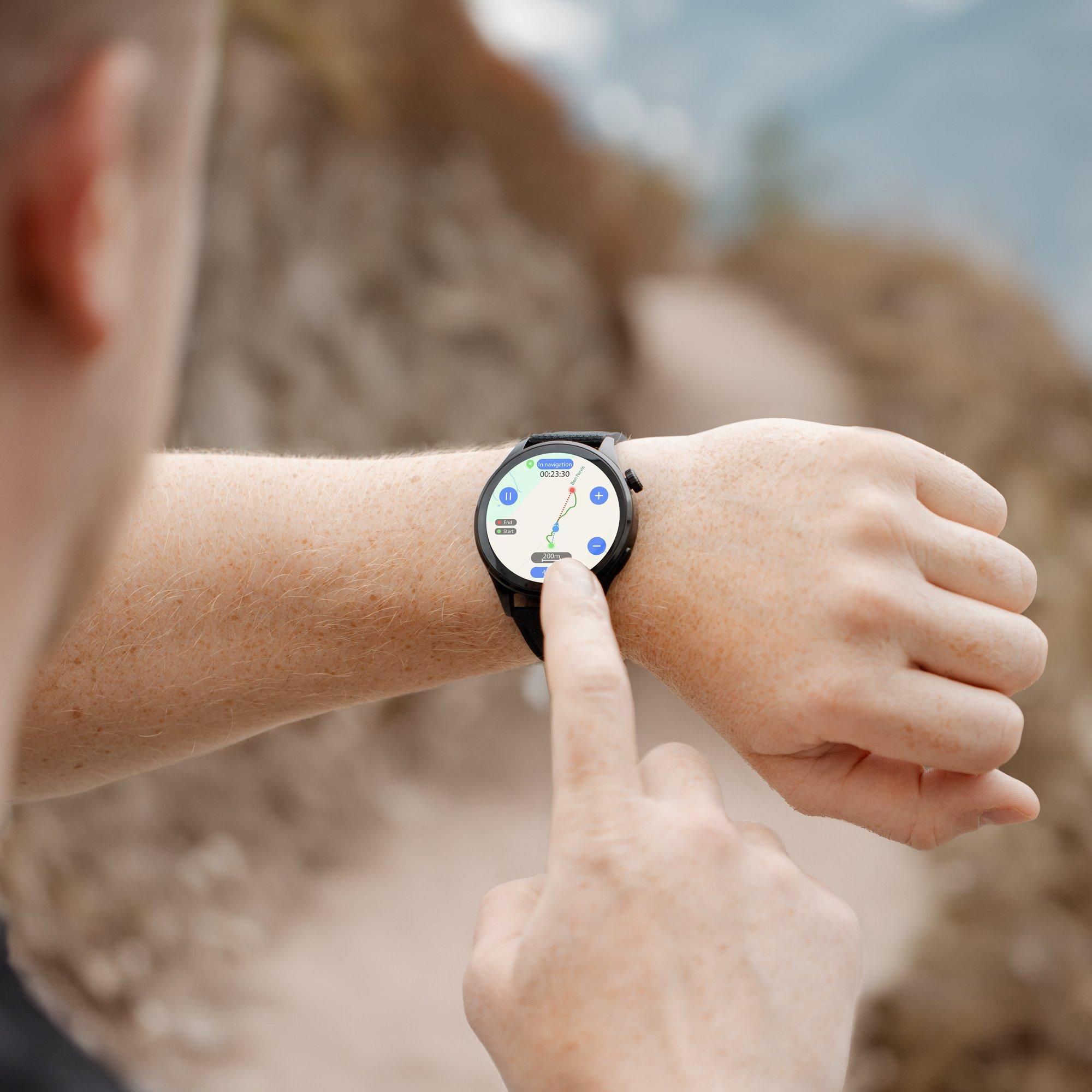 Black - Reflex Active - Series 45 Amoled GPS Calling Watch - 2